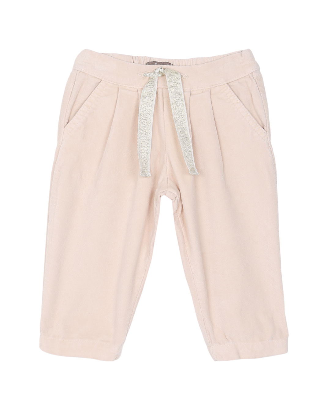 Pantalon fille en velours ras coquille