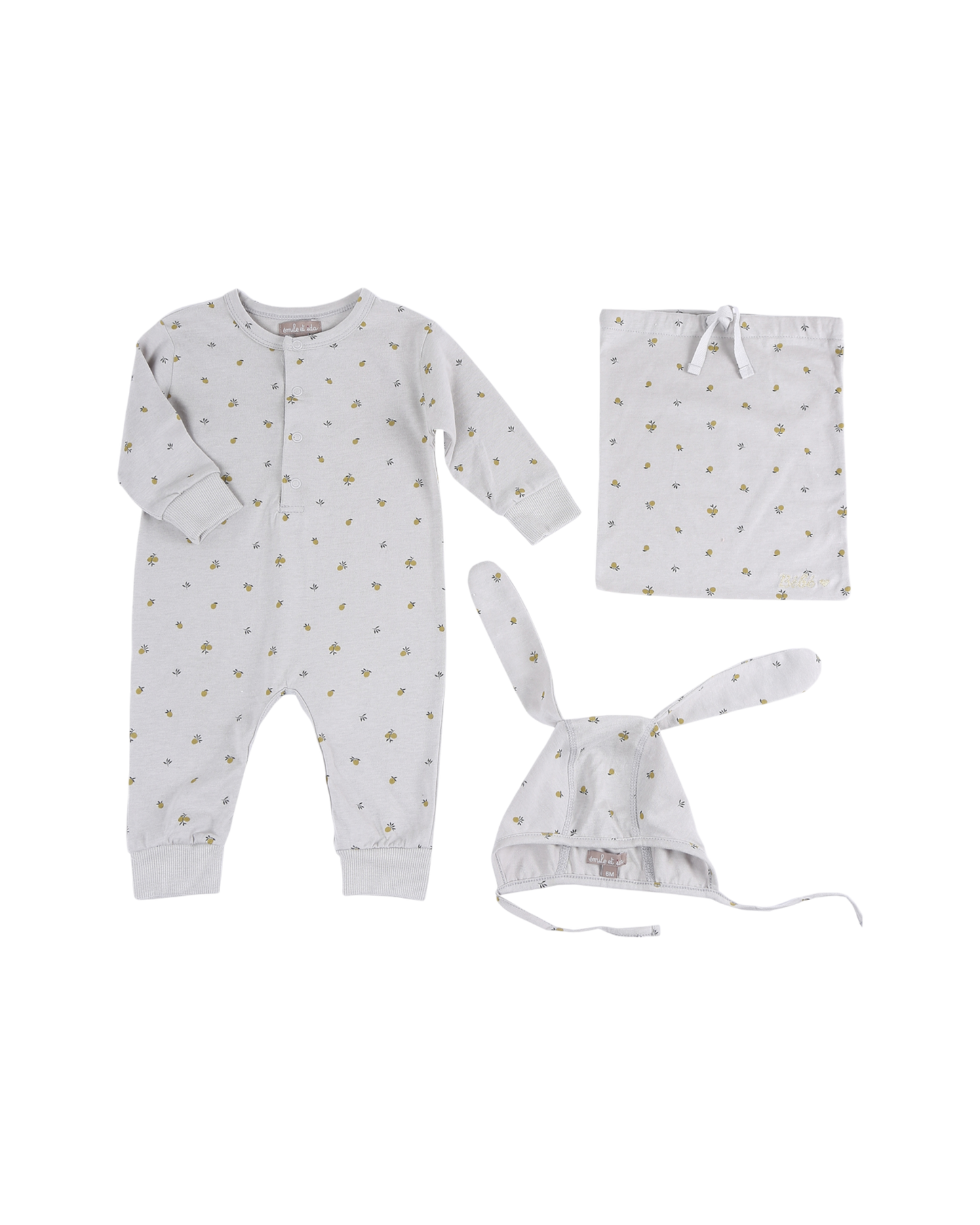 Cadeau naissance coton bio brume