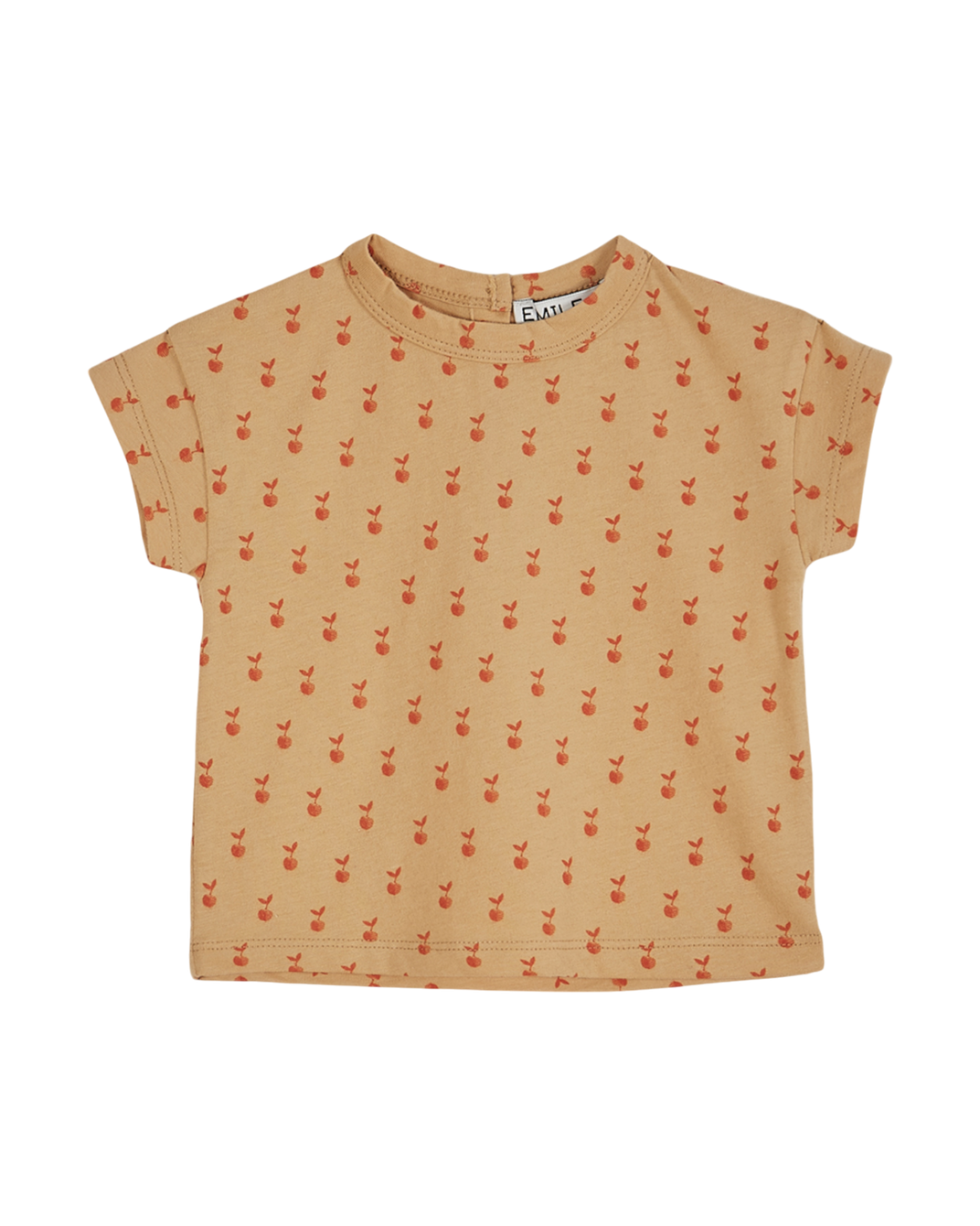 Tee-shirt imprimé pomme coton bio beige