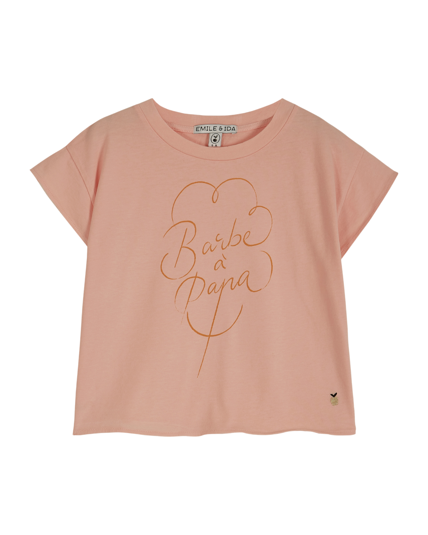 Tee-shirt jersey de coton bio rose