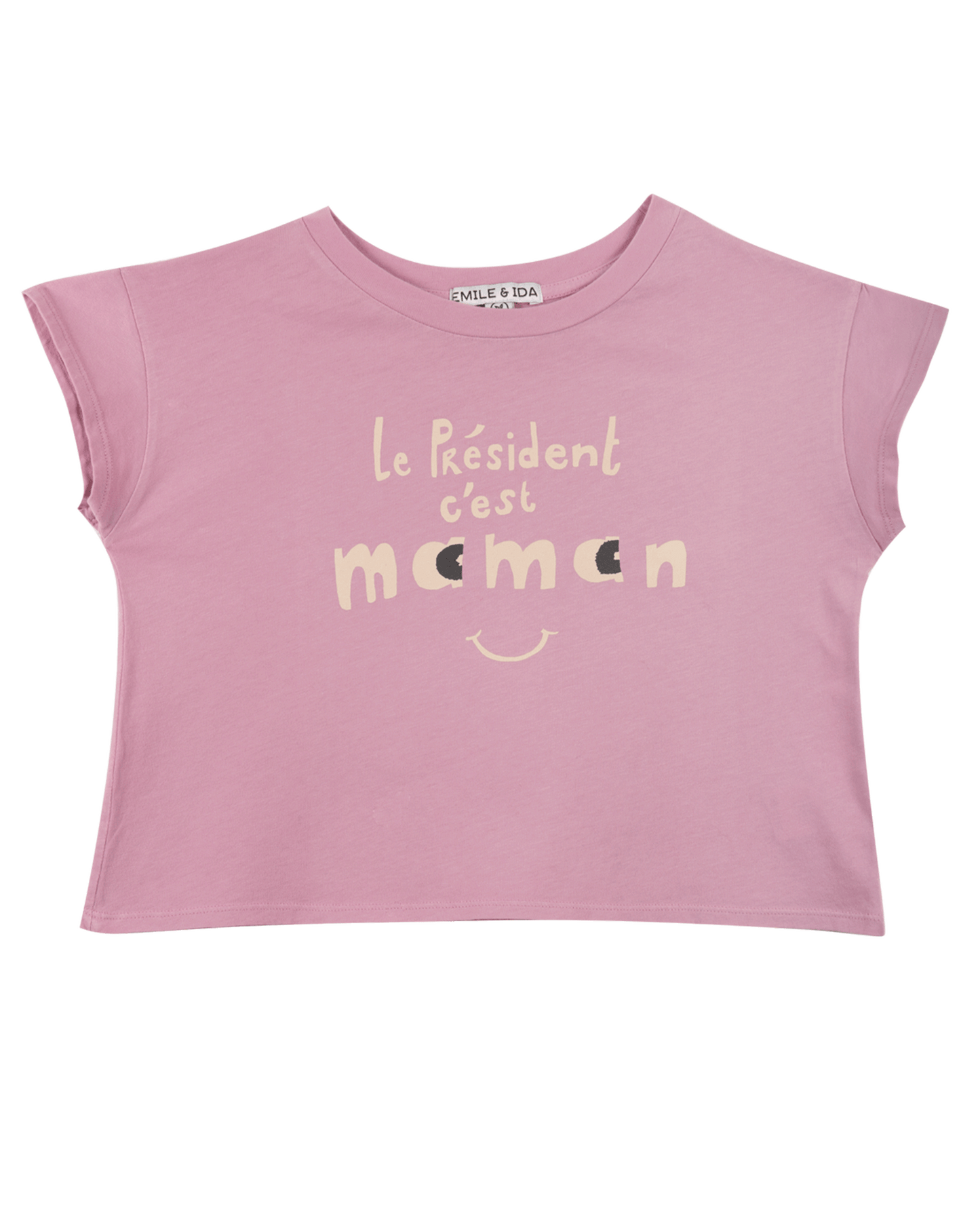 Tee-shirt Président en coton bio violet