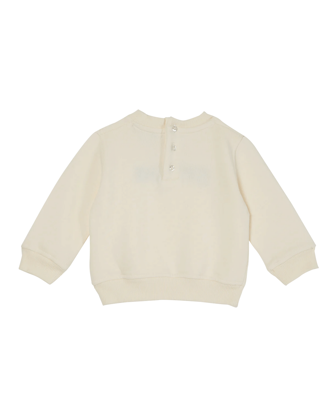 Sweatshirt bébé coton bio molletonné porcelaine