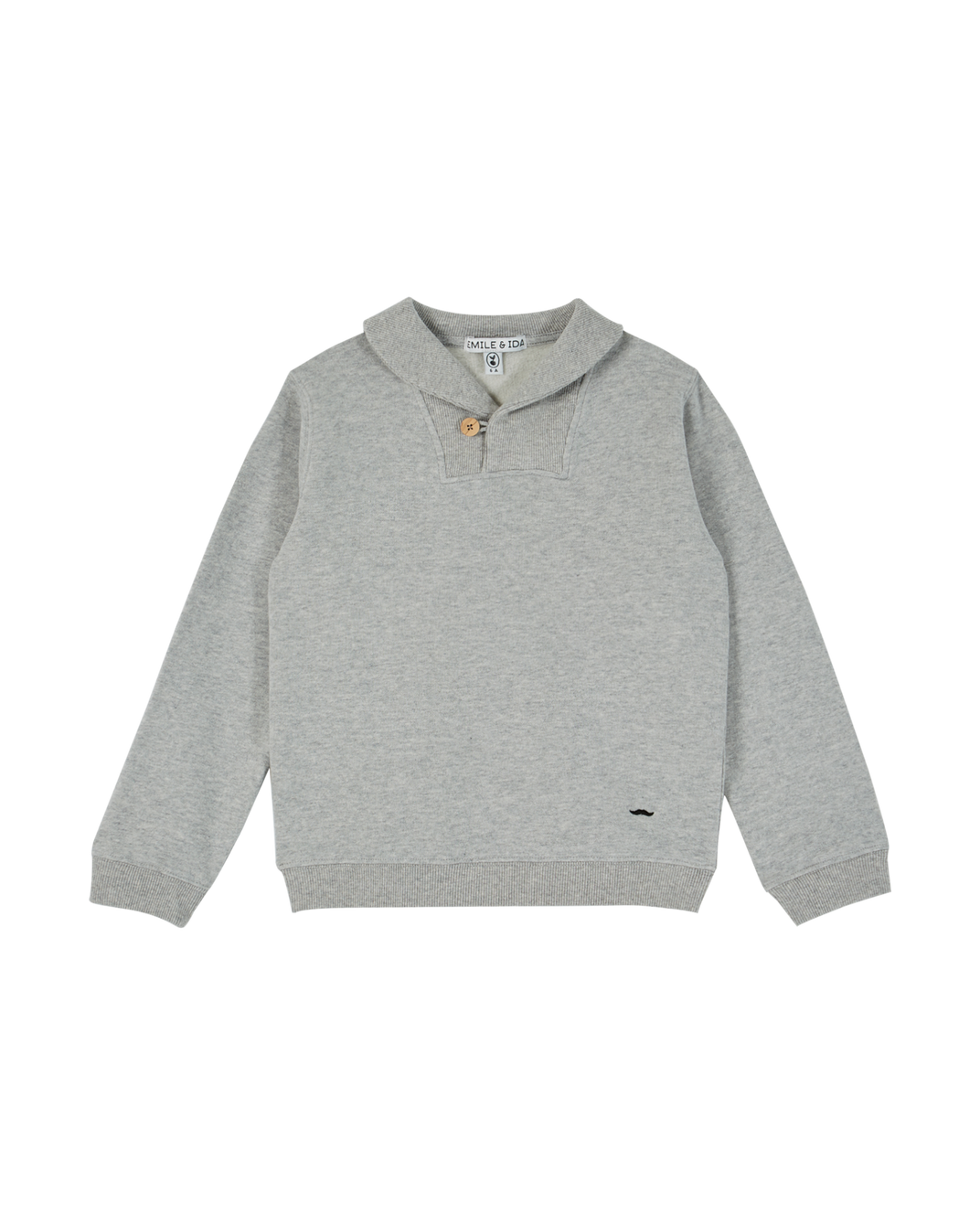 Sweatshirt jersey molletonné gris chiné