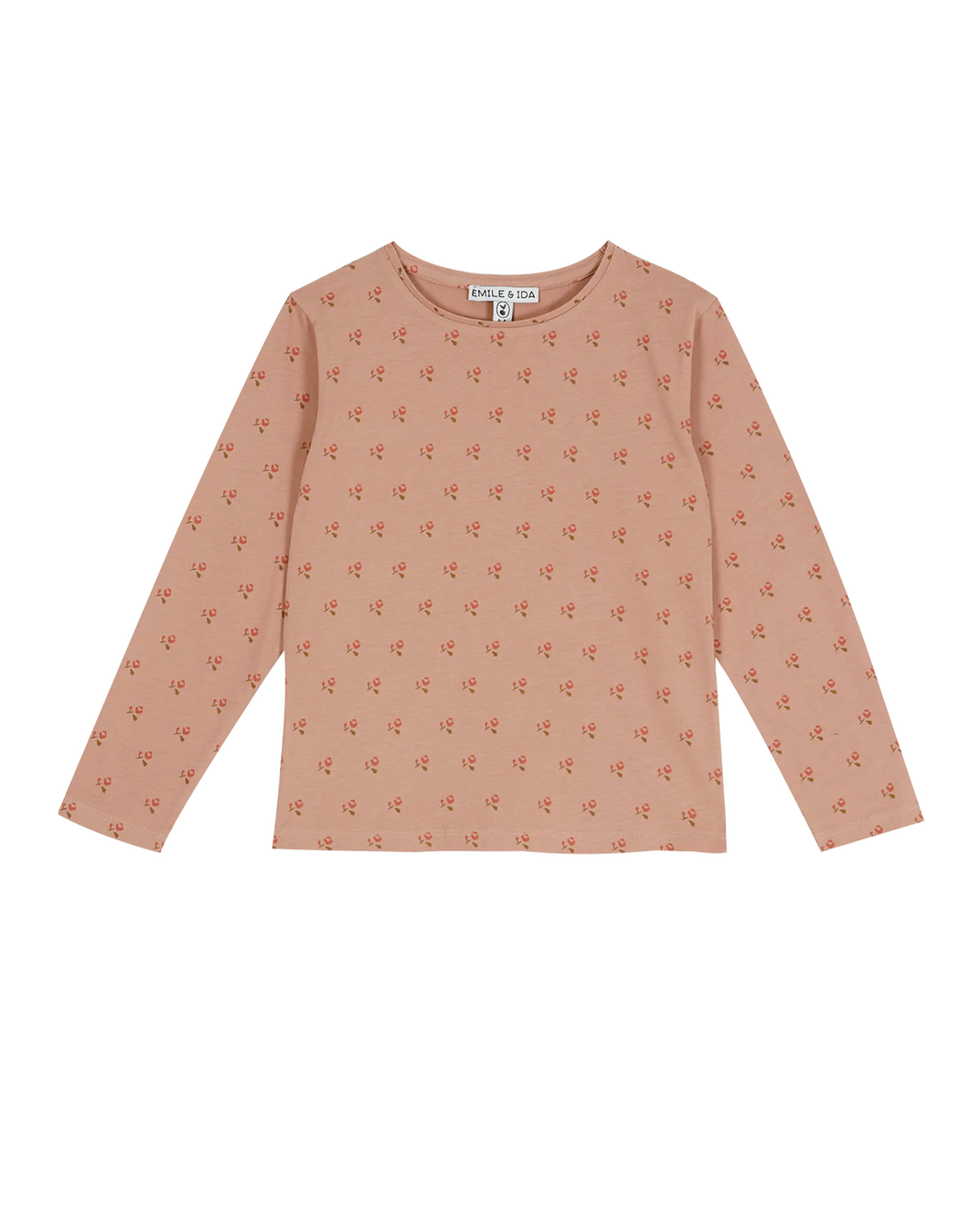 Tee-shirt jersey bio terracotta azalée