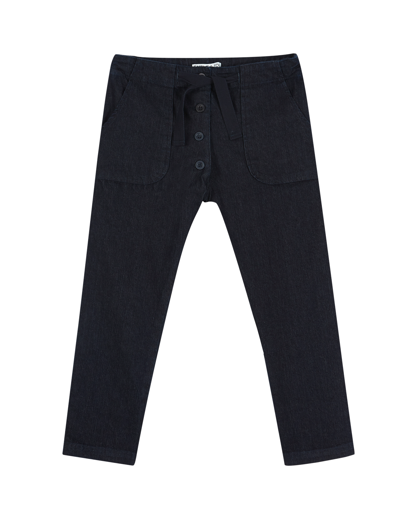 Pantalon denim stretch bleu foncé