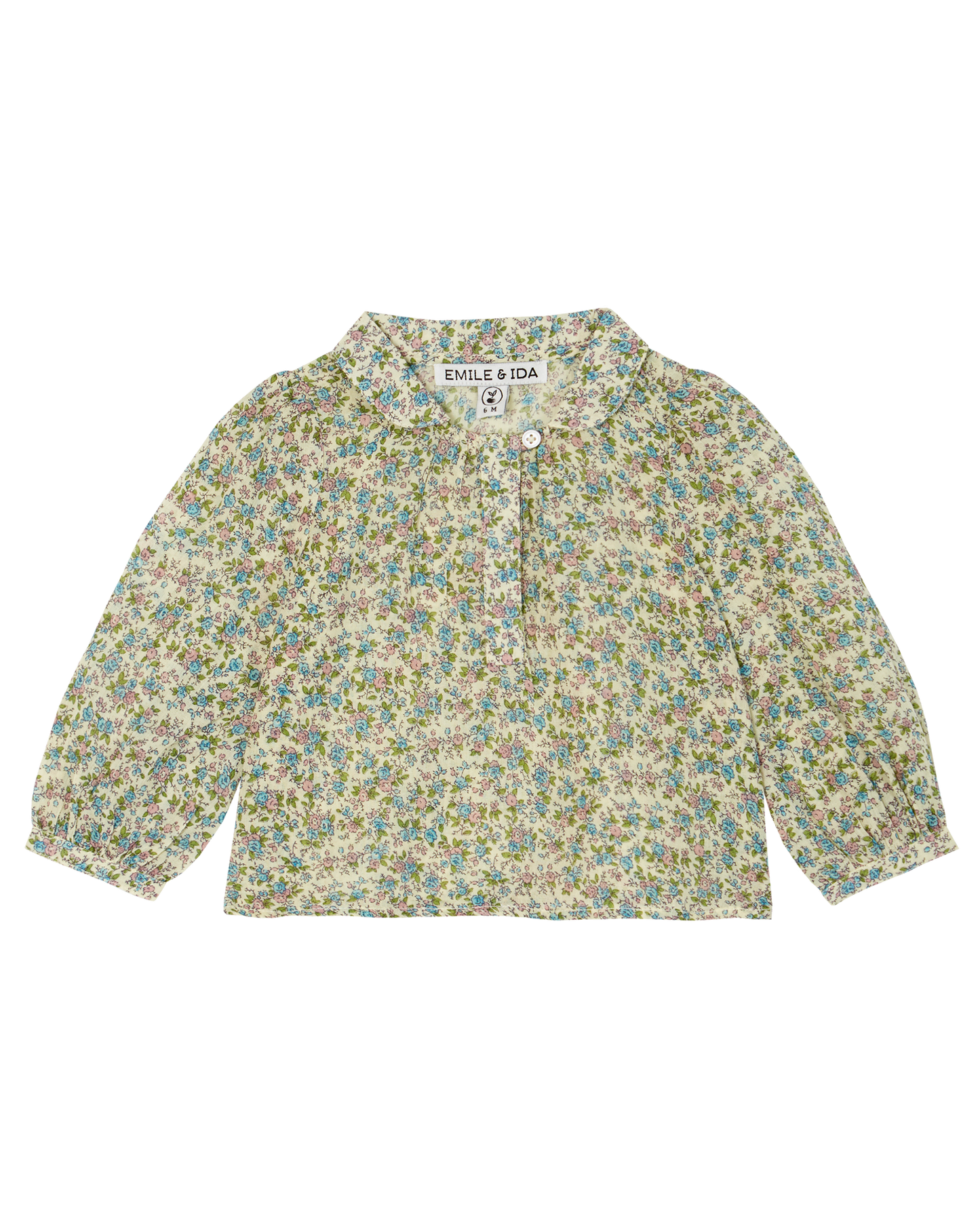 Blouse en velours mini fleurs