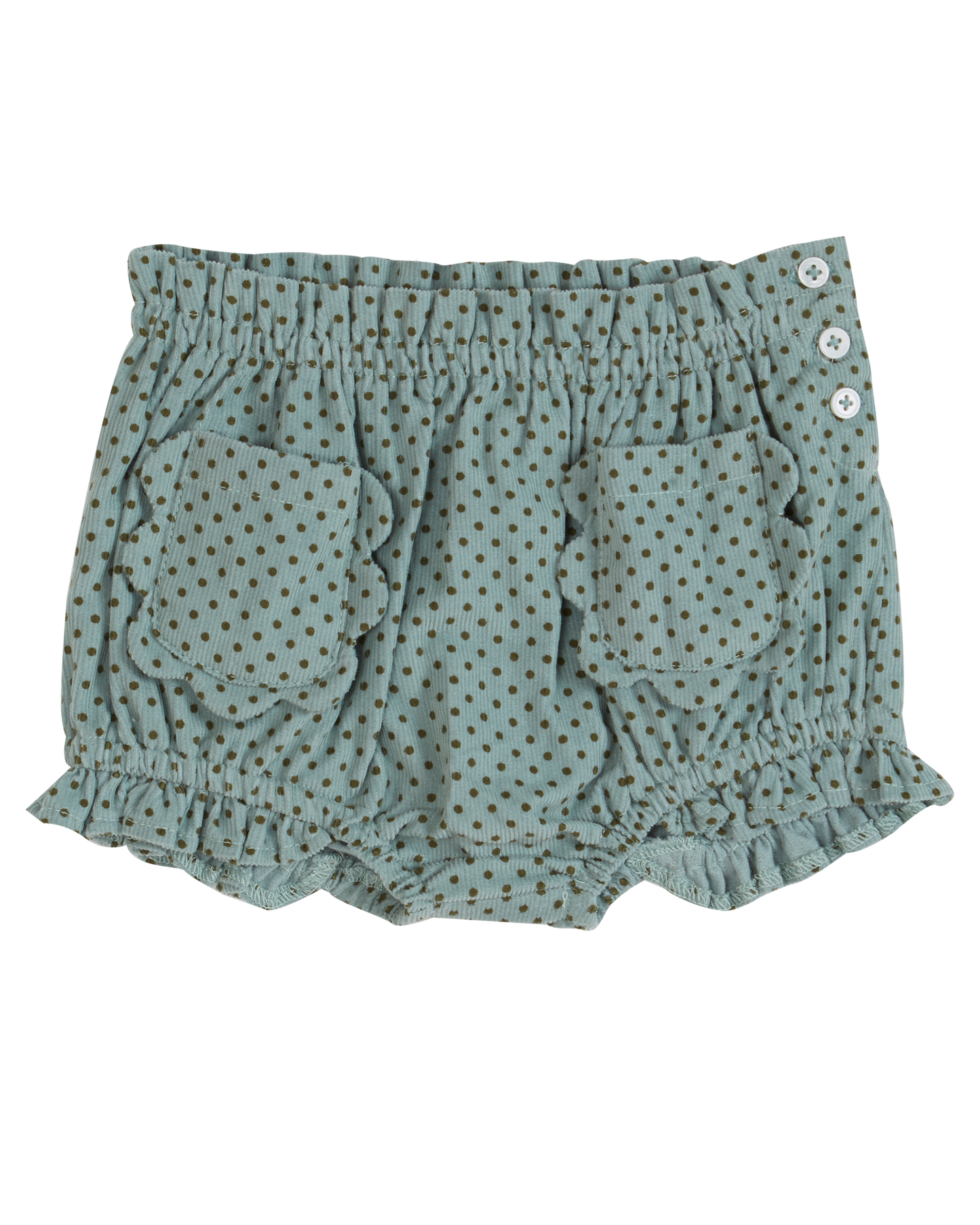 Bloomer velours petit pois bleu