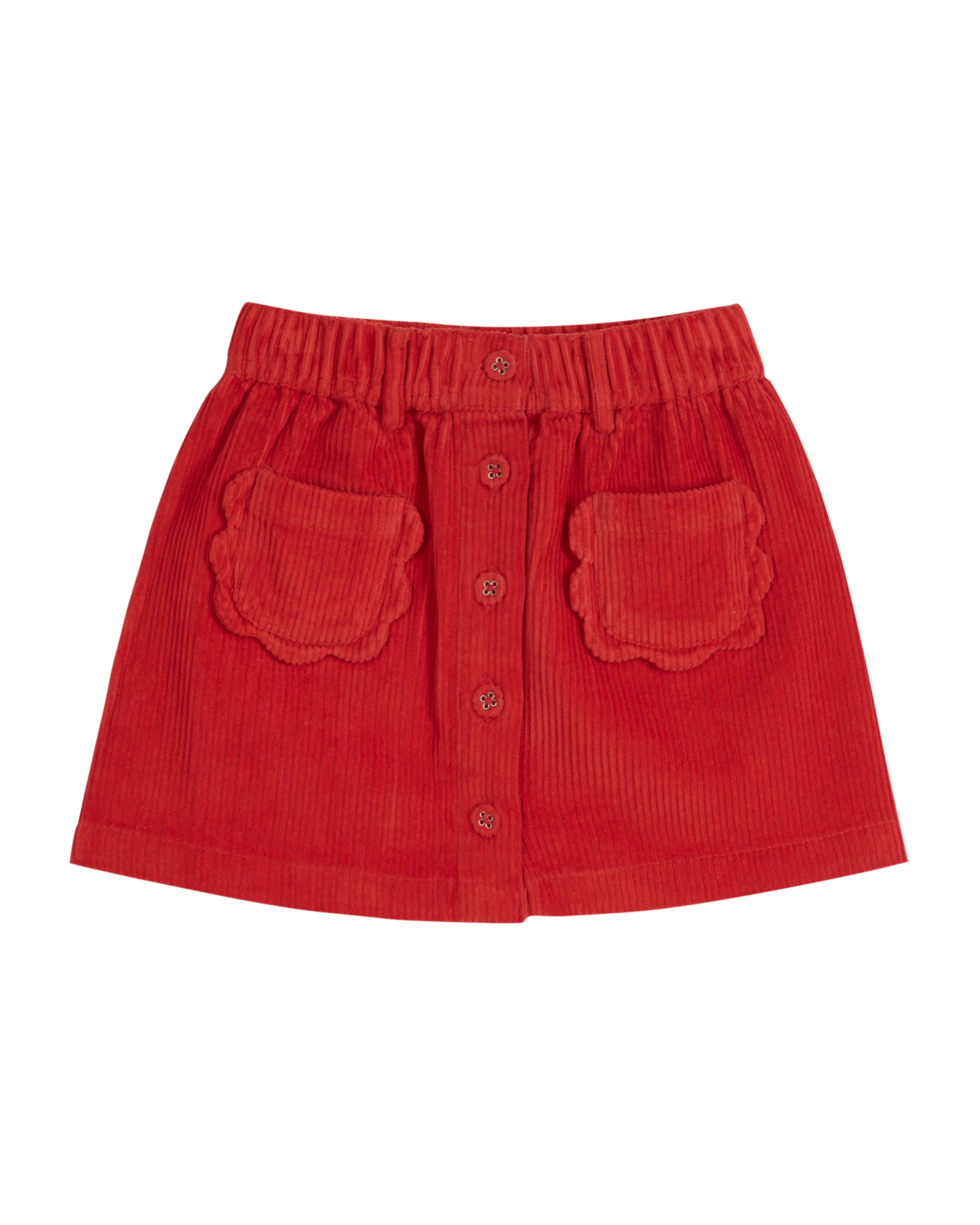 Mini-jupe velours rouge