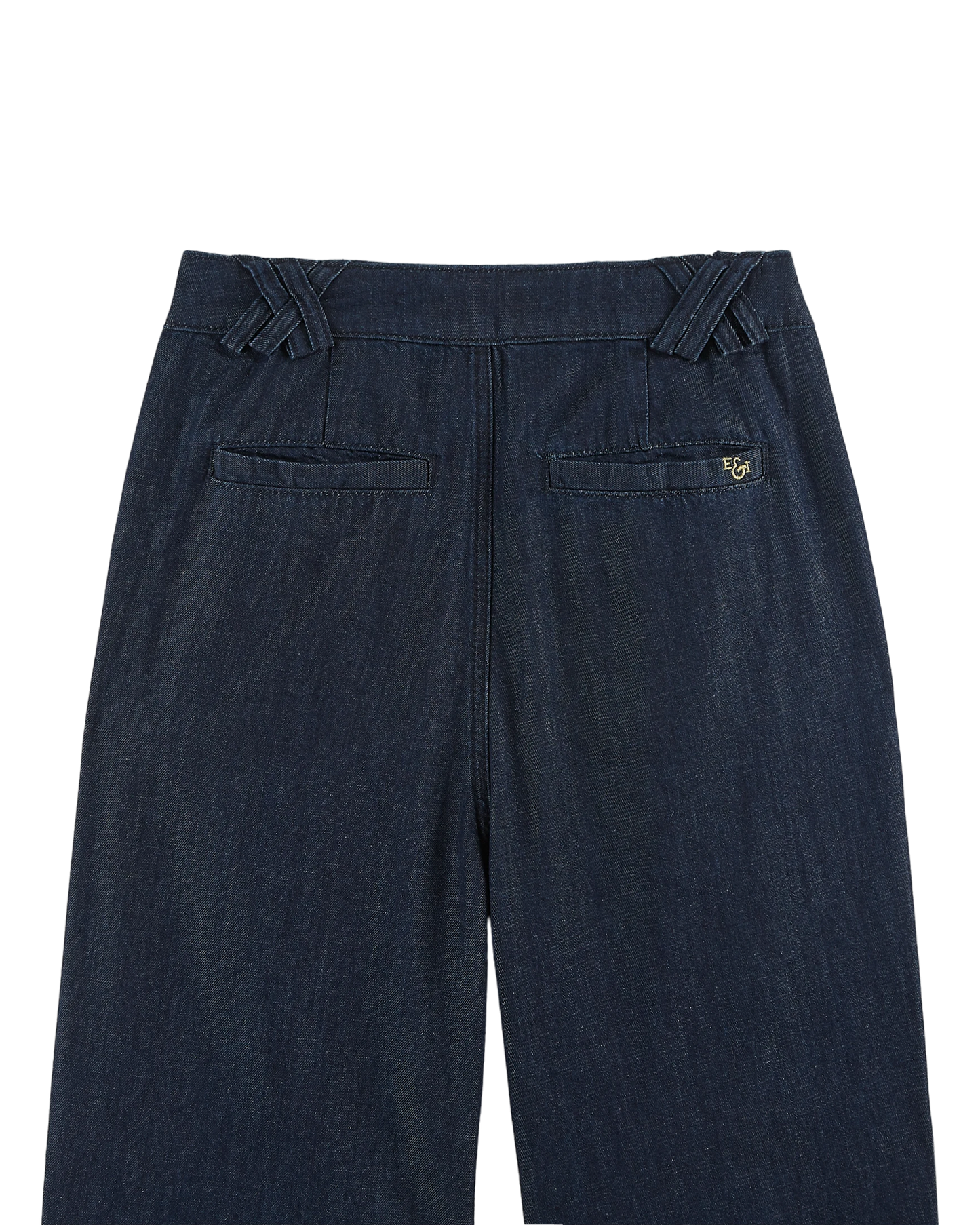 Pantalon carotte coton bio denim bleu foncé