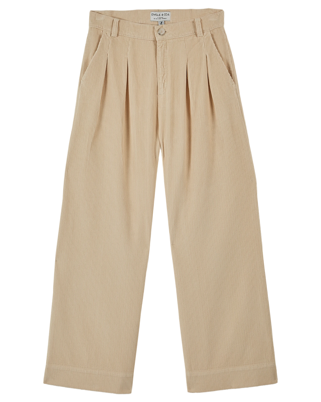 Pantalon palazzo velours brioche