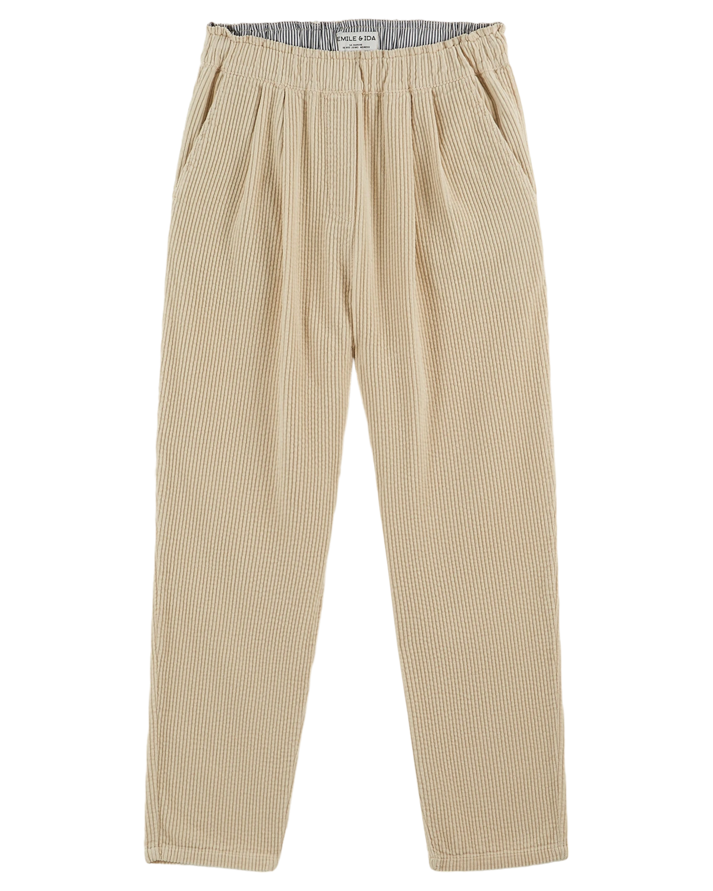 Pantalon carotte velours brioche