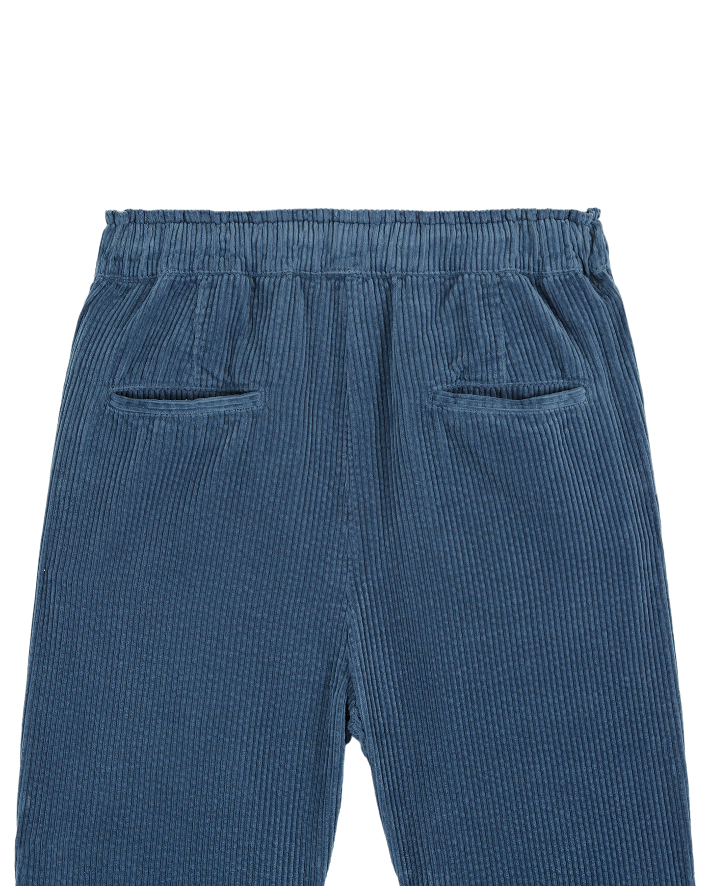 Pantalon carotte velours bleu