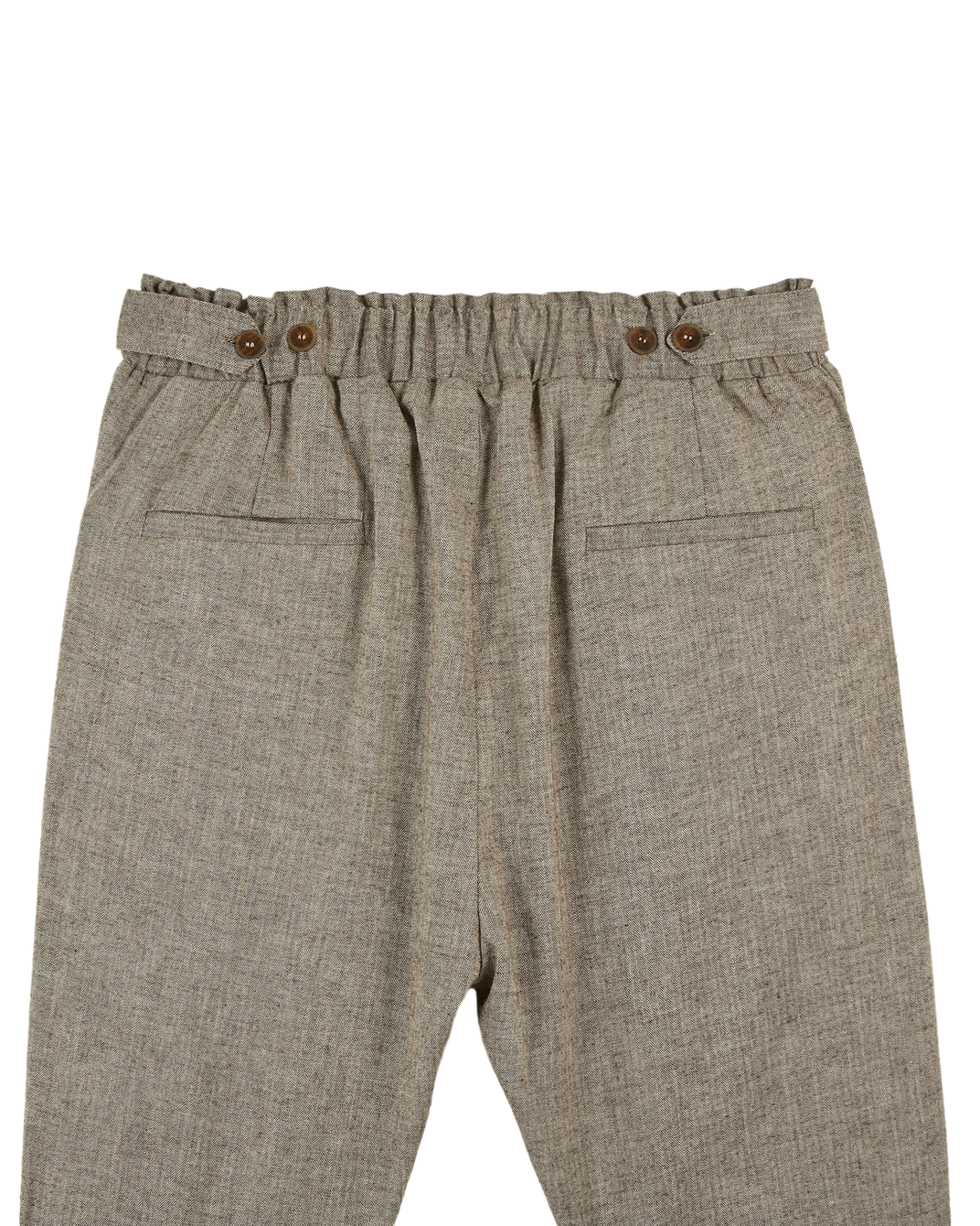 Pantalon carotte chiné beige