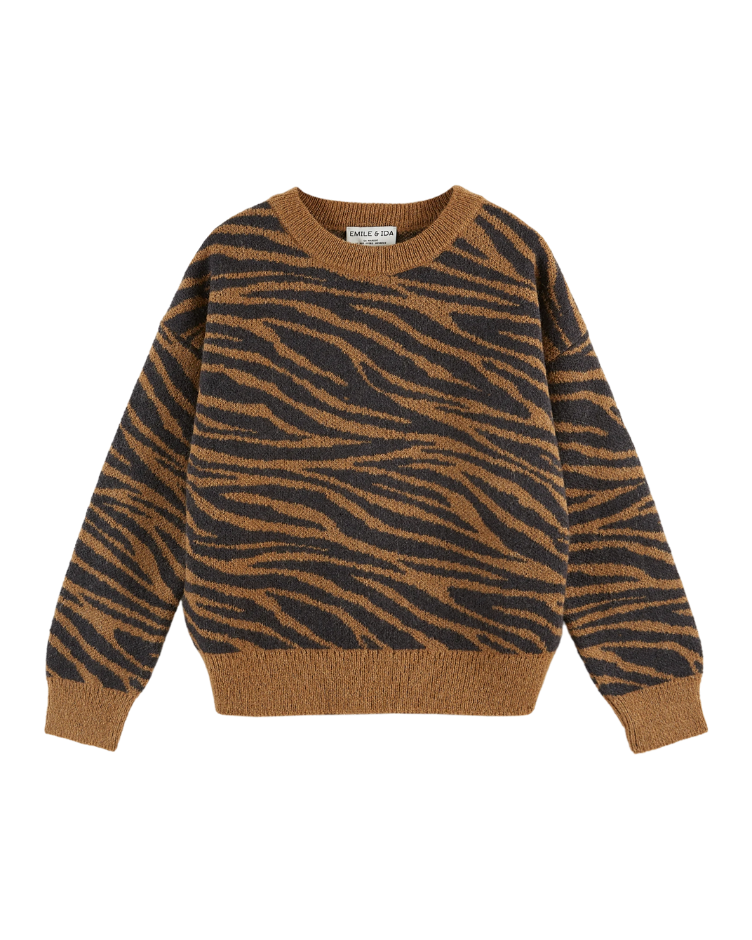 Pull jacquard femme tigre