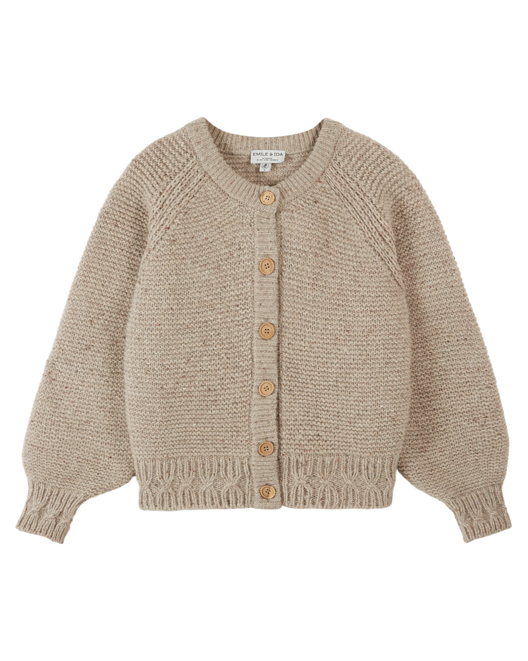 Cardigan en laine argile