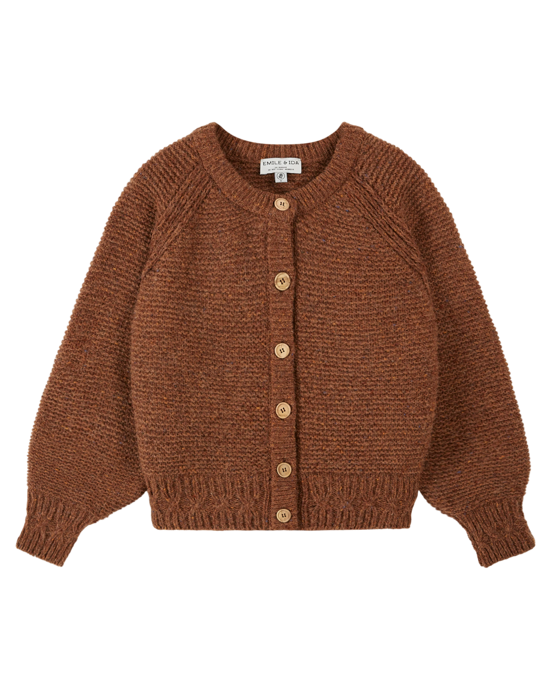 Cardigan en laine moka