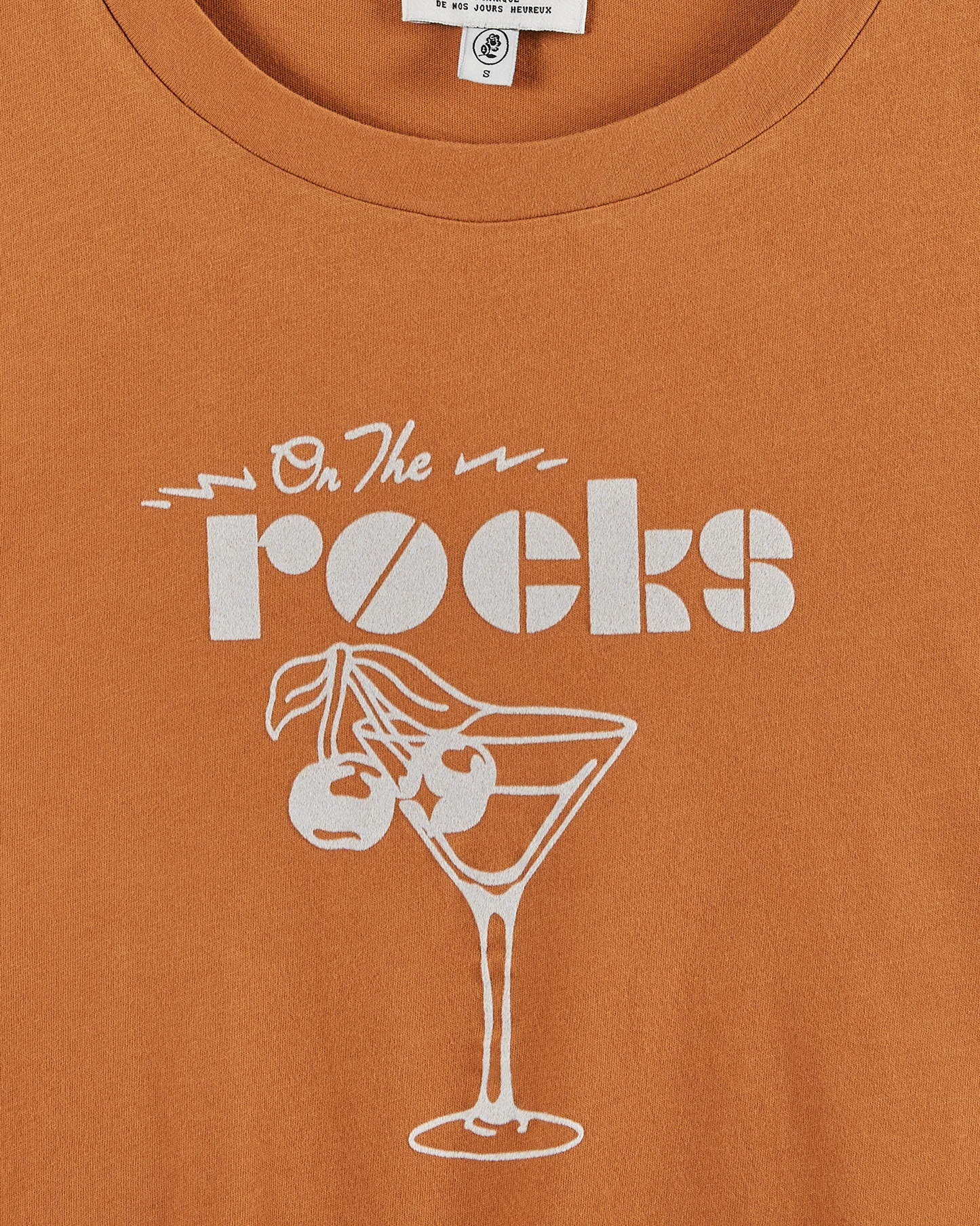 T-shirt On the Rocks coton bio orange brun