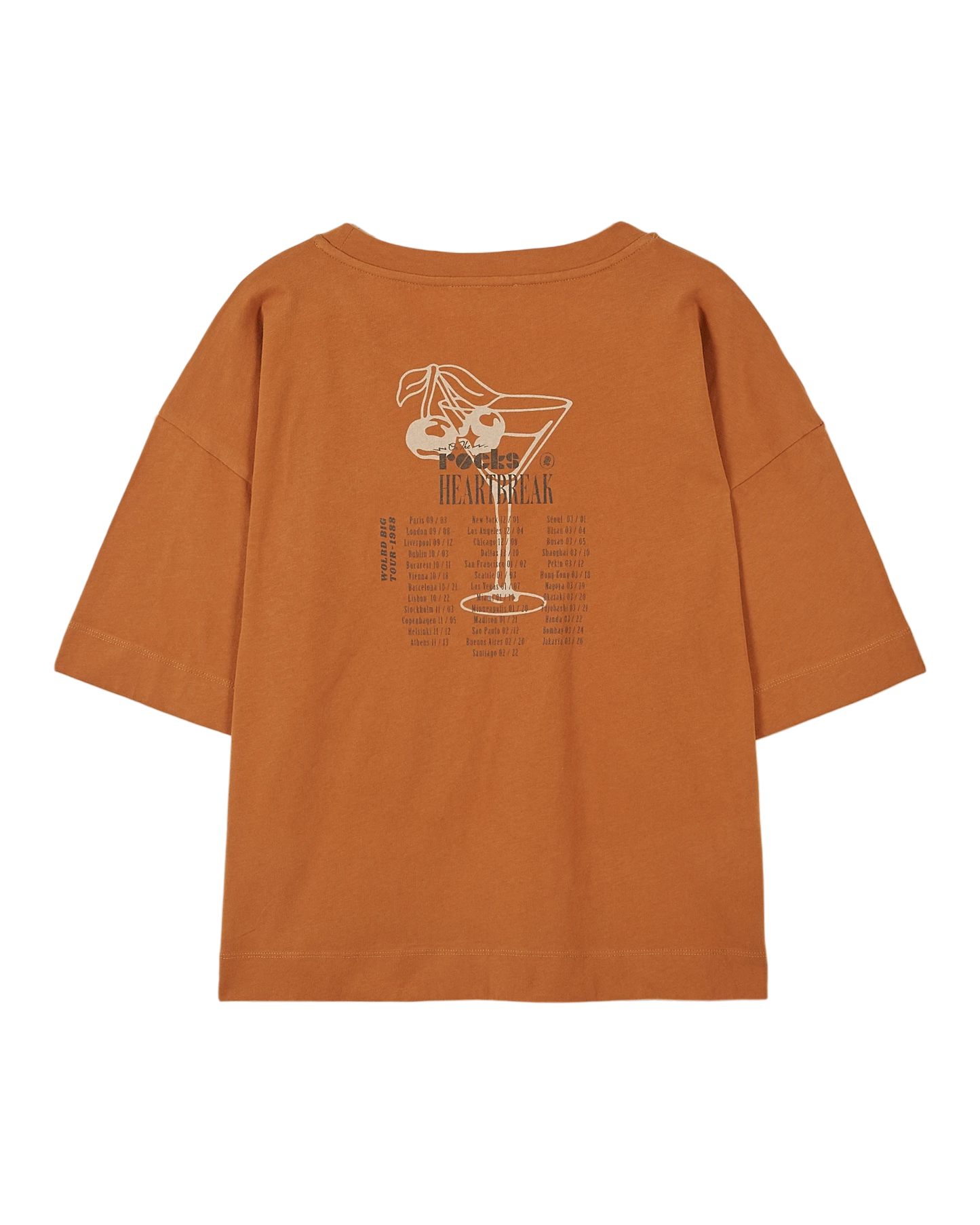 T-shirt On the Rocks coton bio orange brun