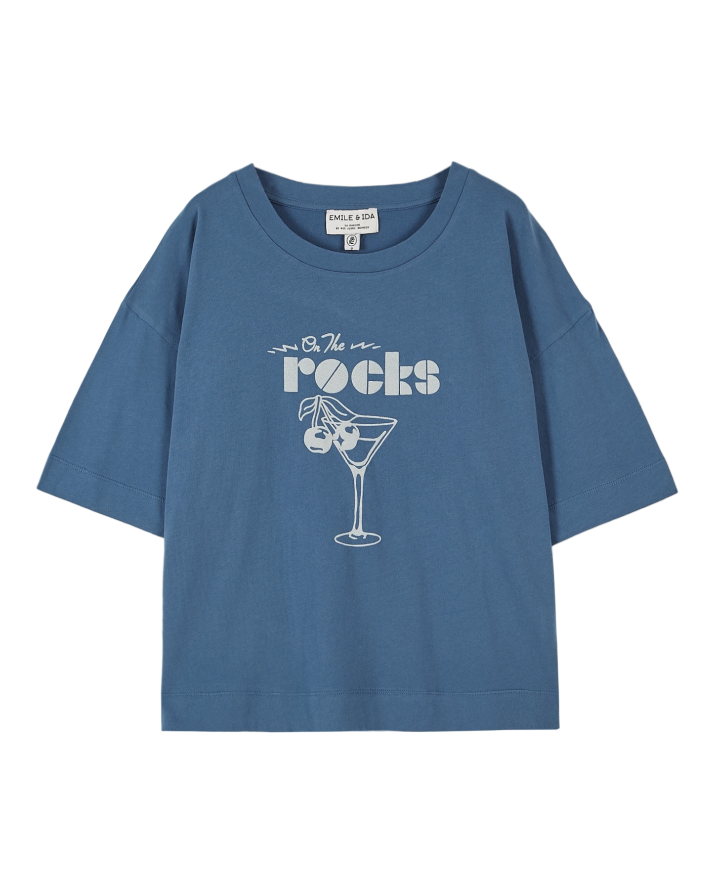 T-shirt On the Rocks coton bio bleu