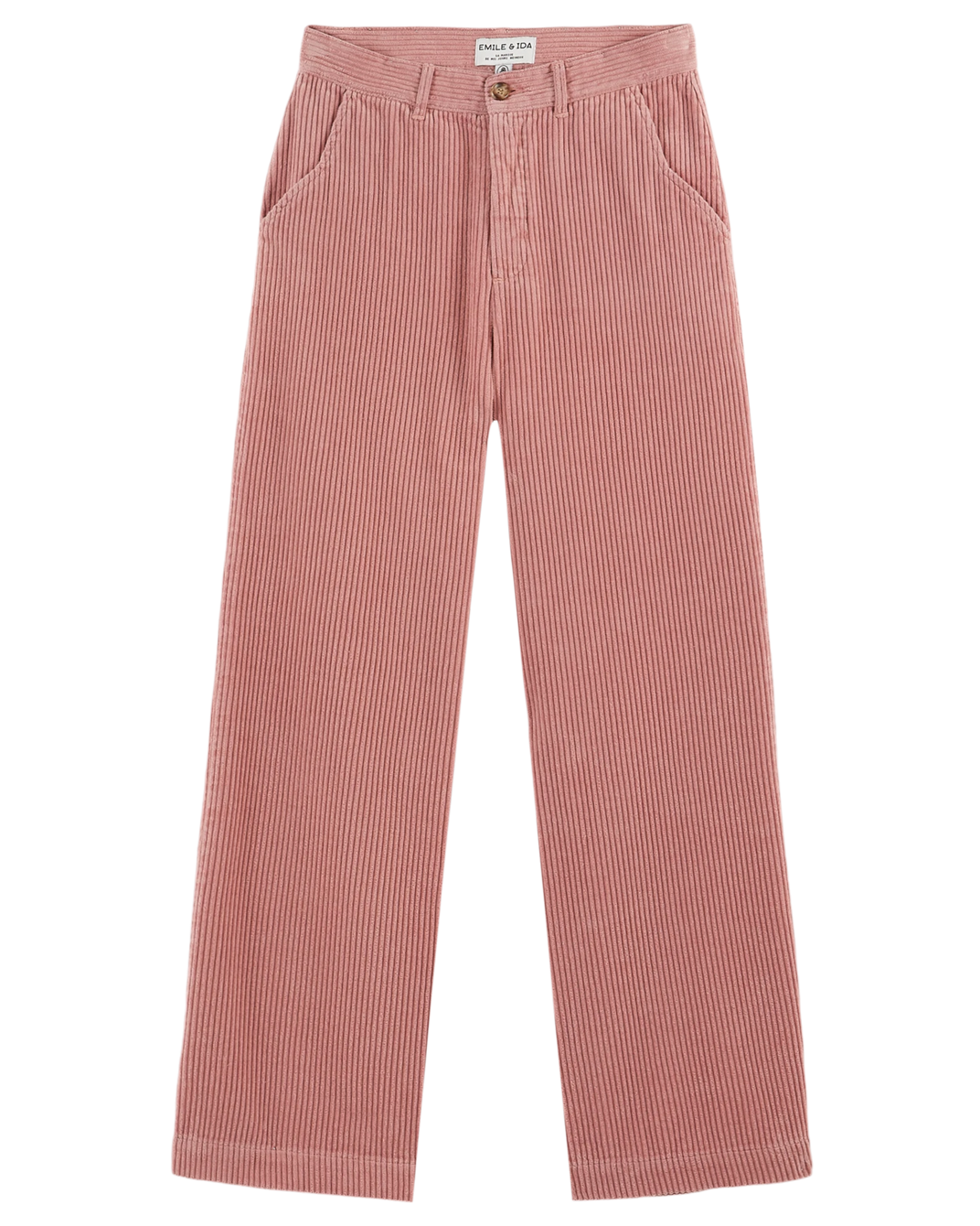 Pantalon wide velours blush