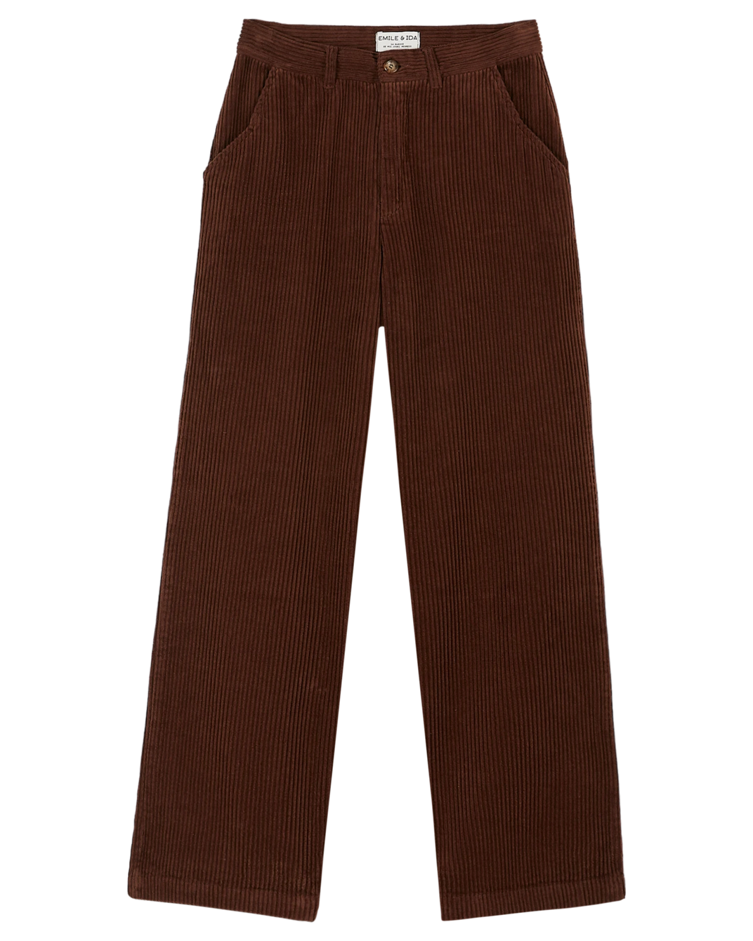 Pantalon wide velours chocolat