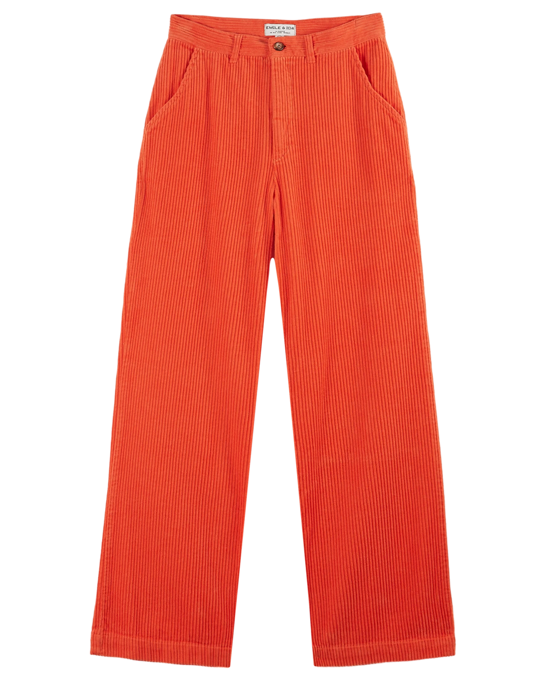 Pantalon wide velours orange