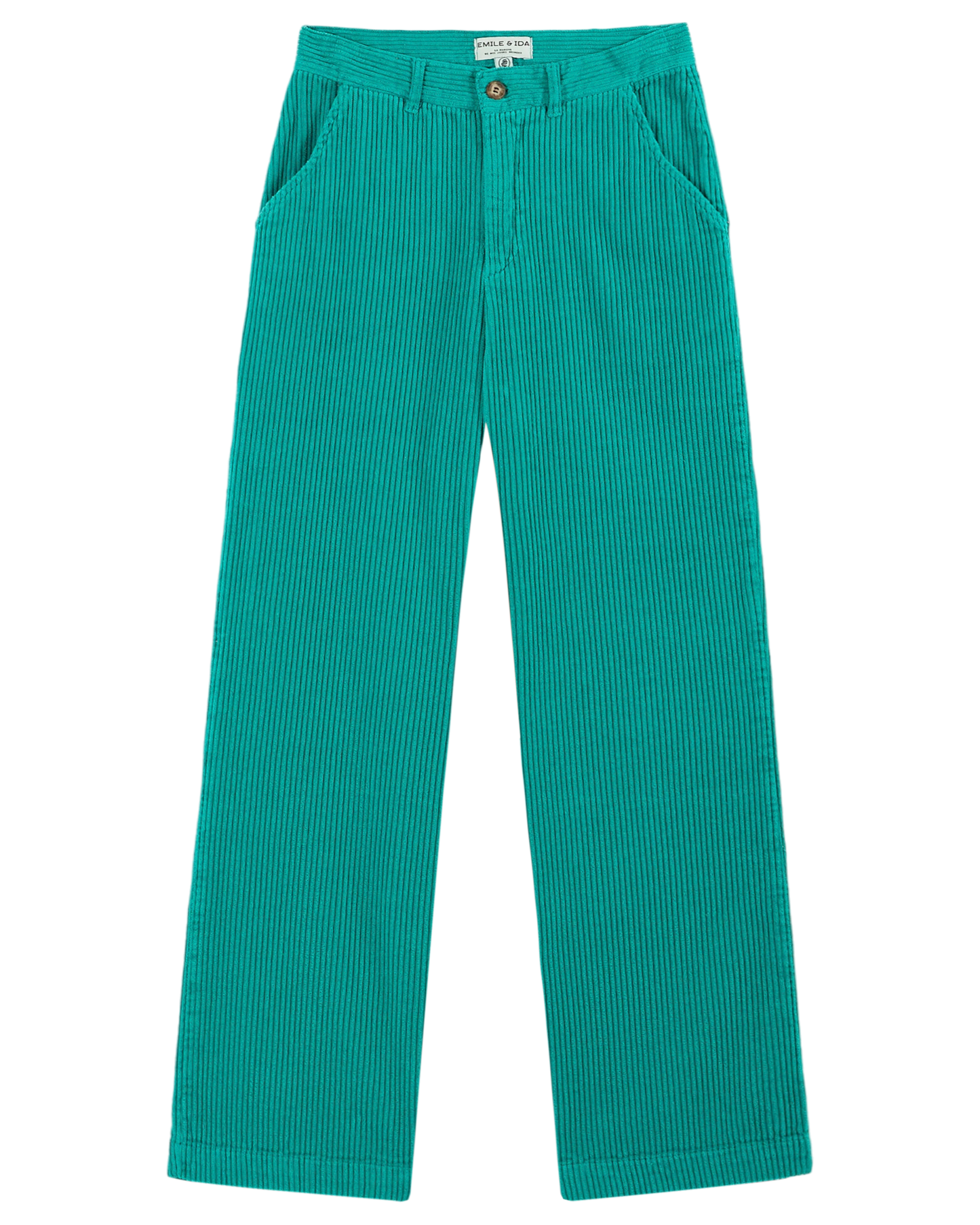 Pantalon wide velours menthol