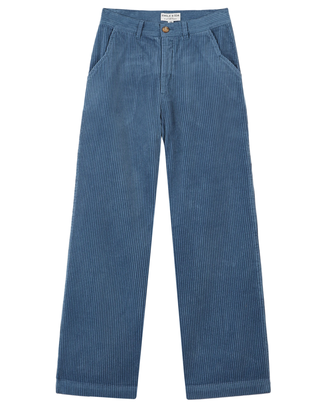 Pantalon wide velours bleu