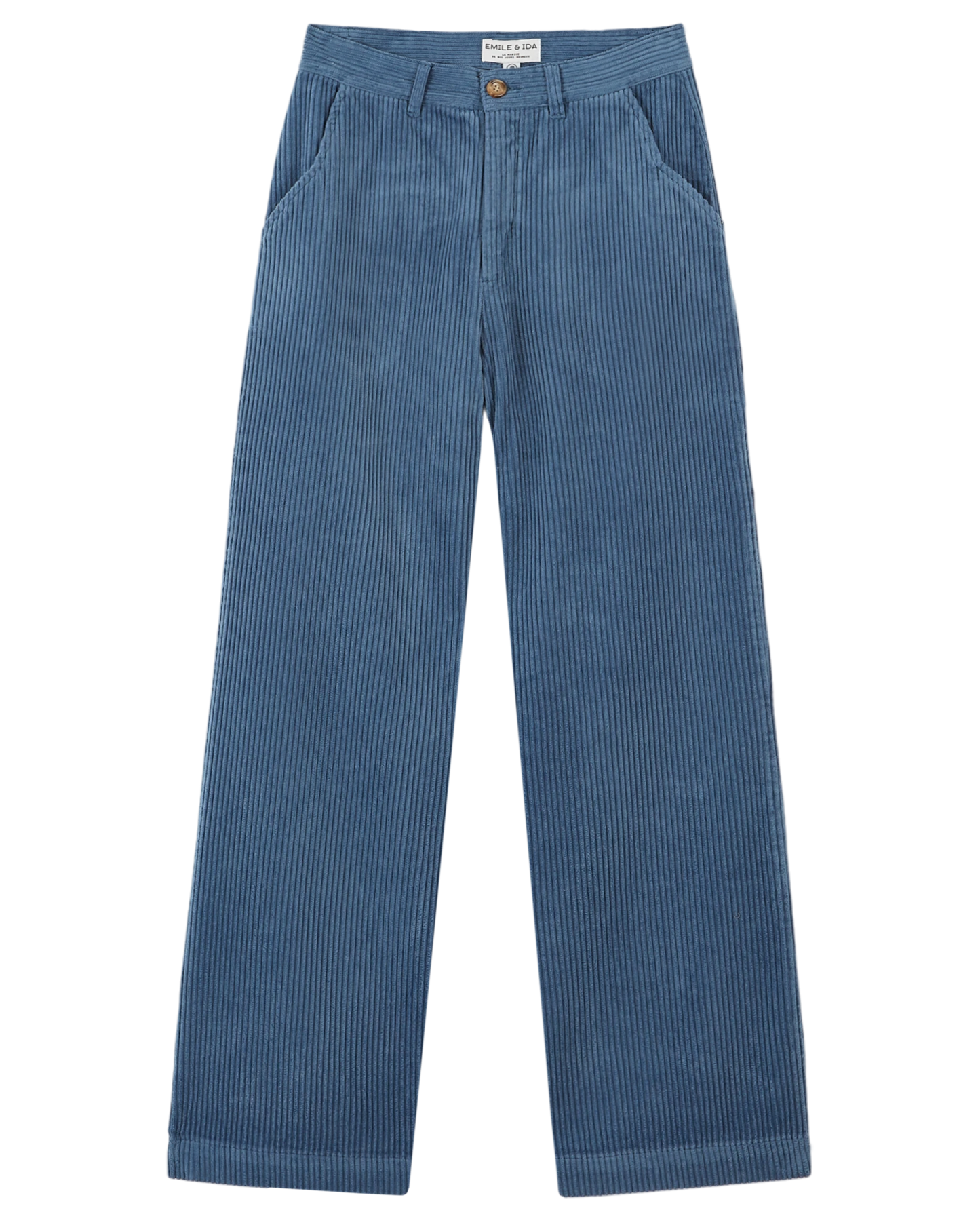 Pantalon wide velours bleu