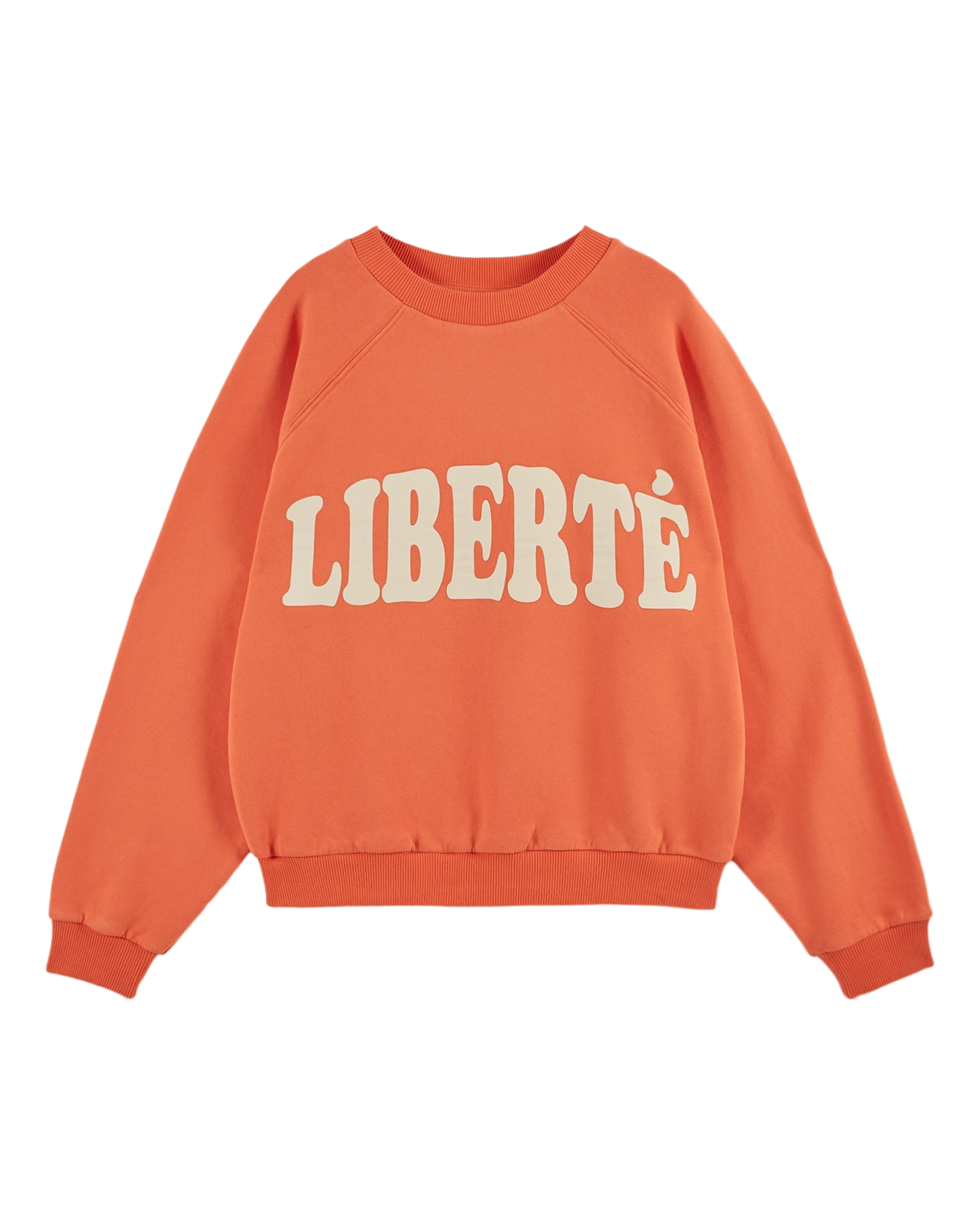 Sweat Liberté coton bio femme orange