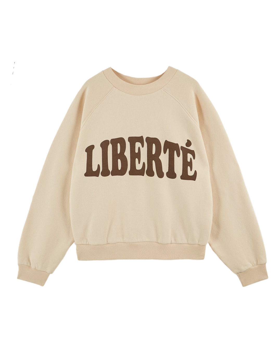 Sweat Liberté coton bio femme crème