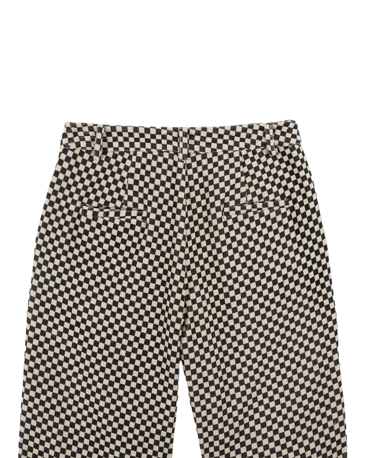 Pantalon damier velours noir et blanc