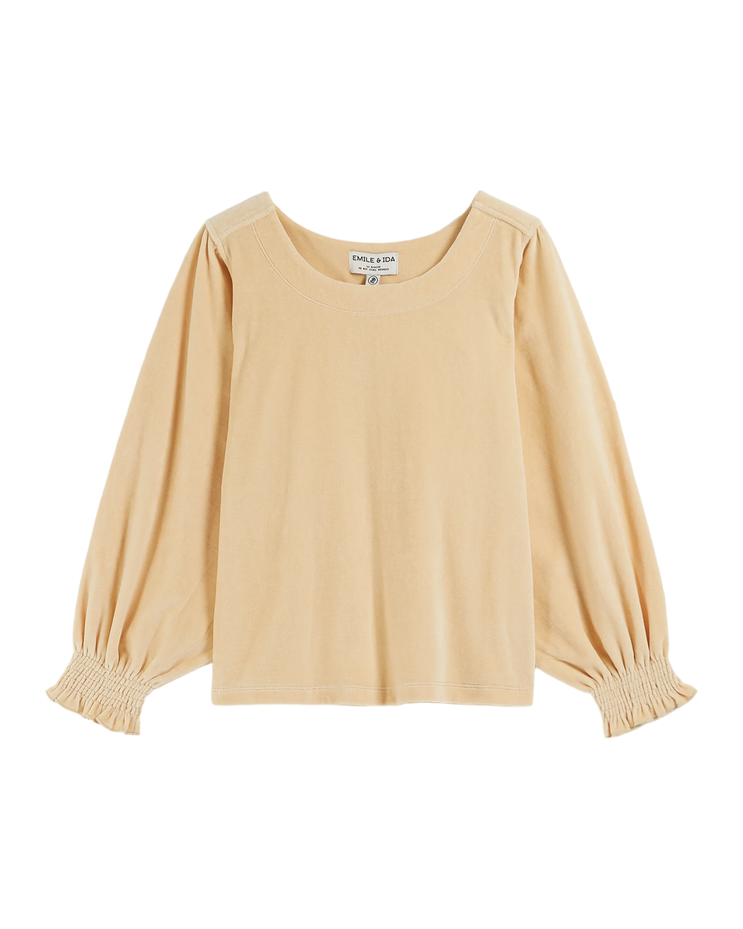 Sweat velours coton bio brioche