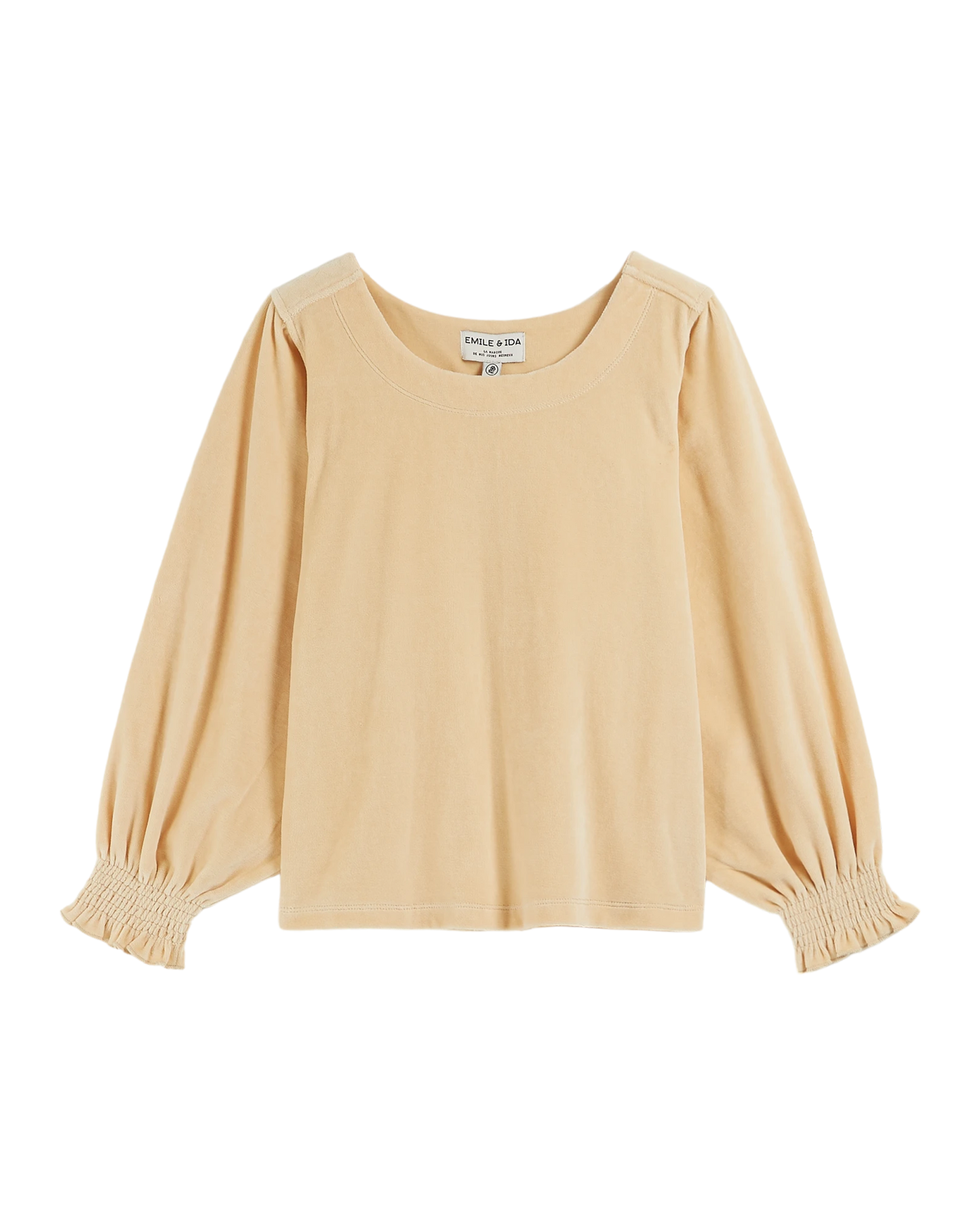 Sweat velours coton bio brioche