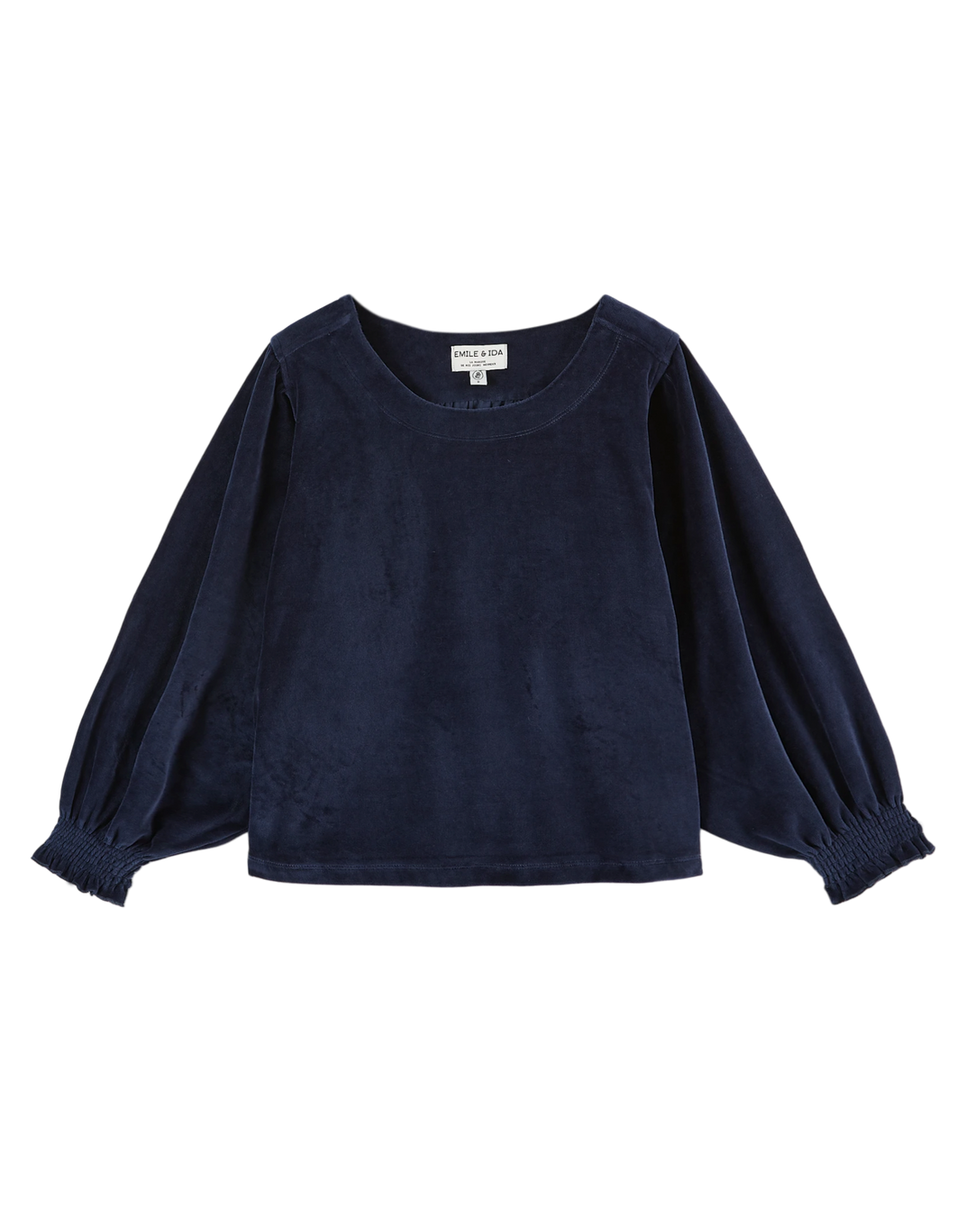 Sweat velours coton bio encre