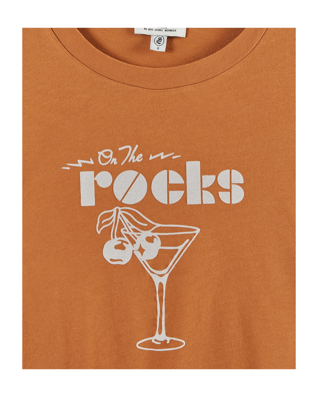 T-shirt On the Rocks coton bio orange brun