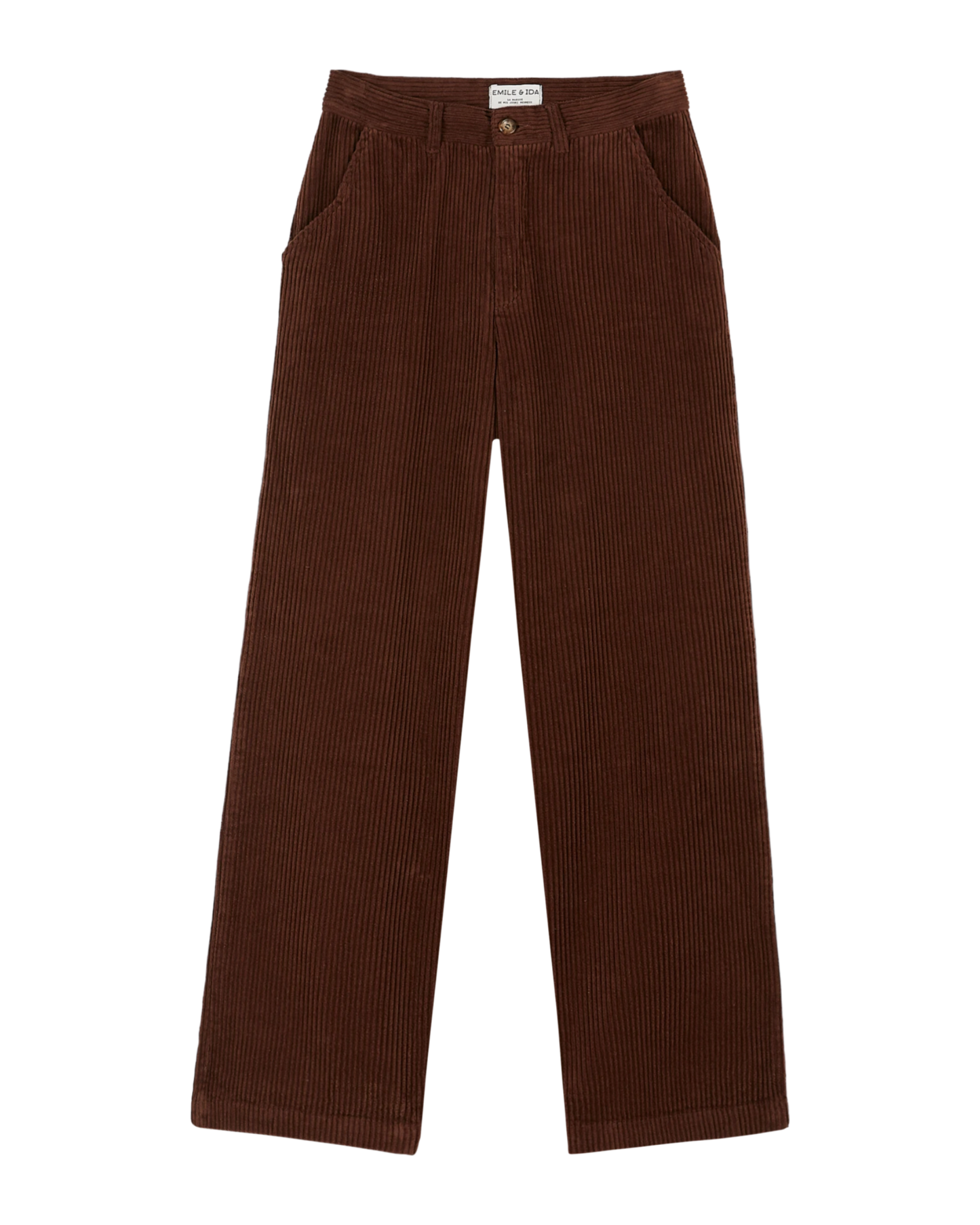 Pantalon wide velours chocolat