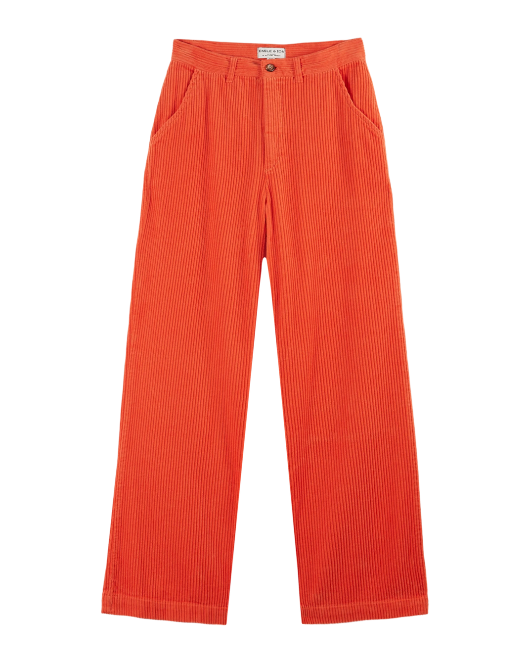 Pantalon wide velours orange