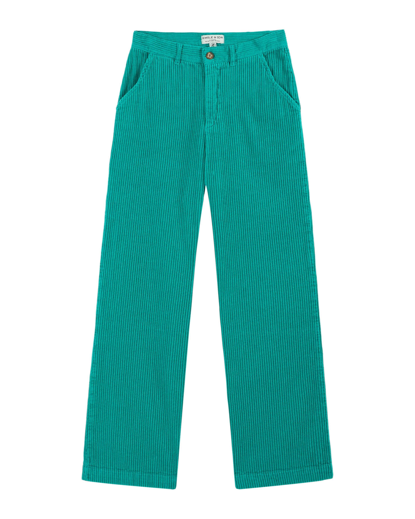 Pantalon wide velours menthol