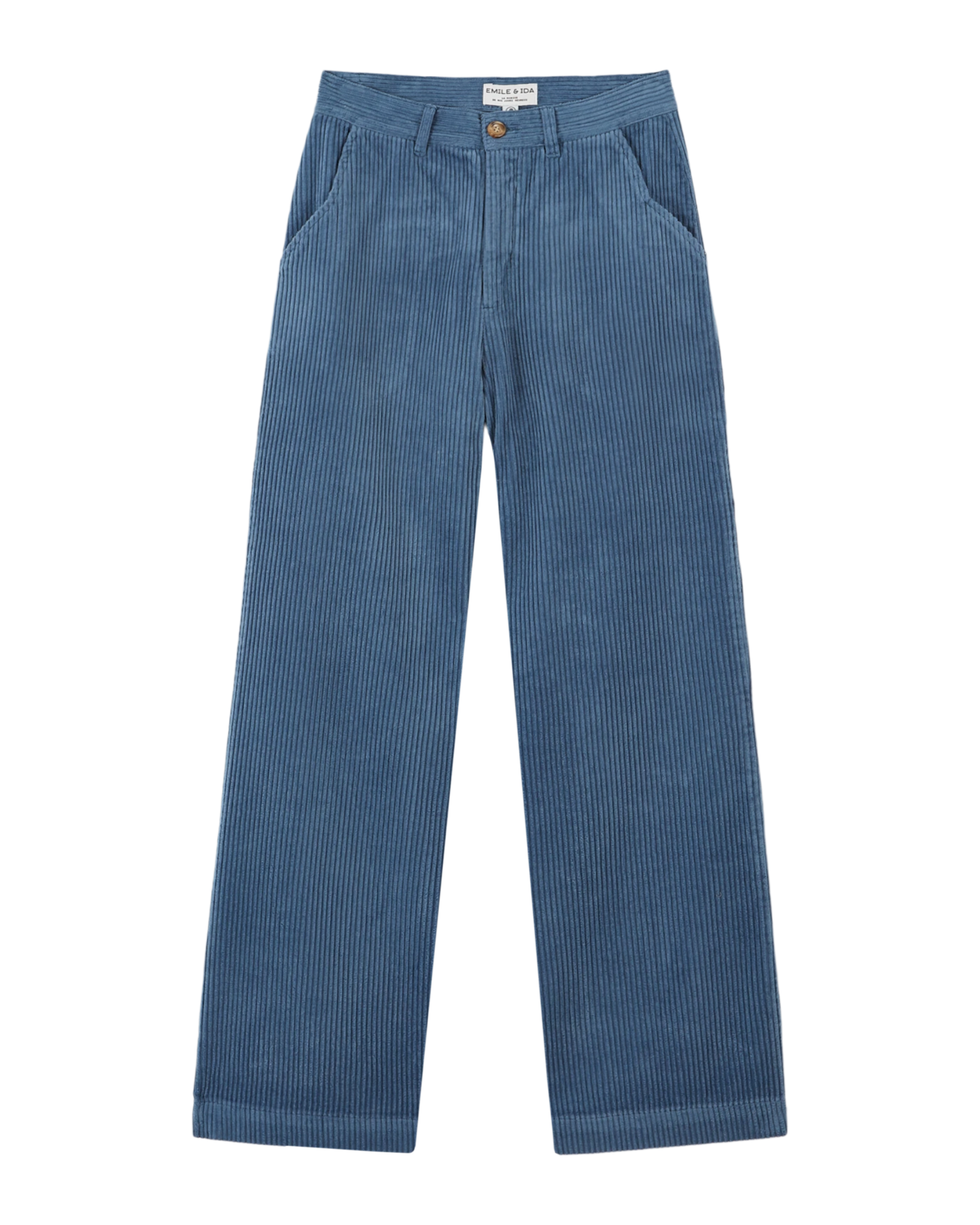 Pantalon wide velours bleu