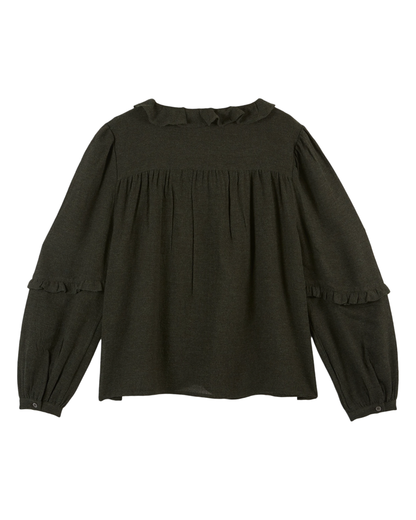 Blouse collerette noir