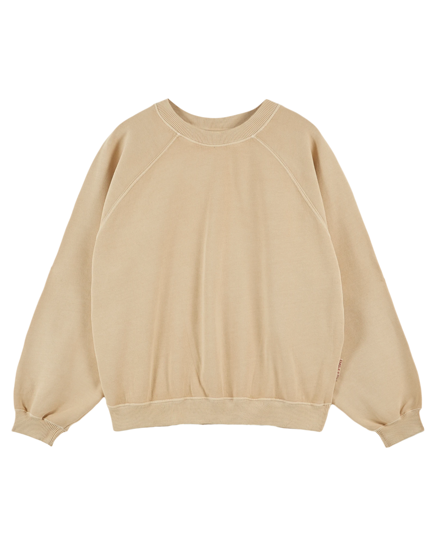 Sweat coton et teinture bio beige