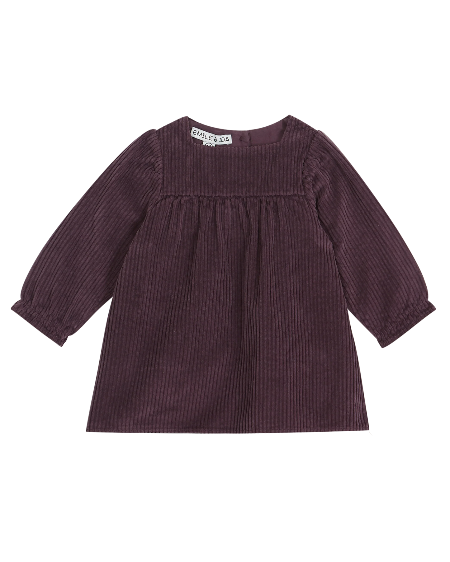 Robe velours aubergine