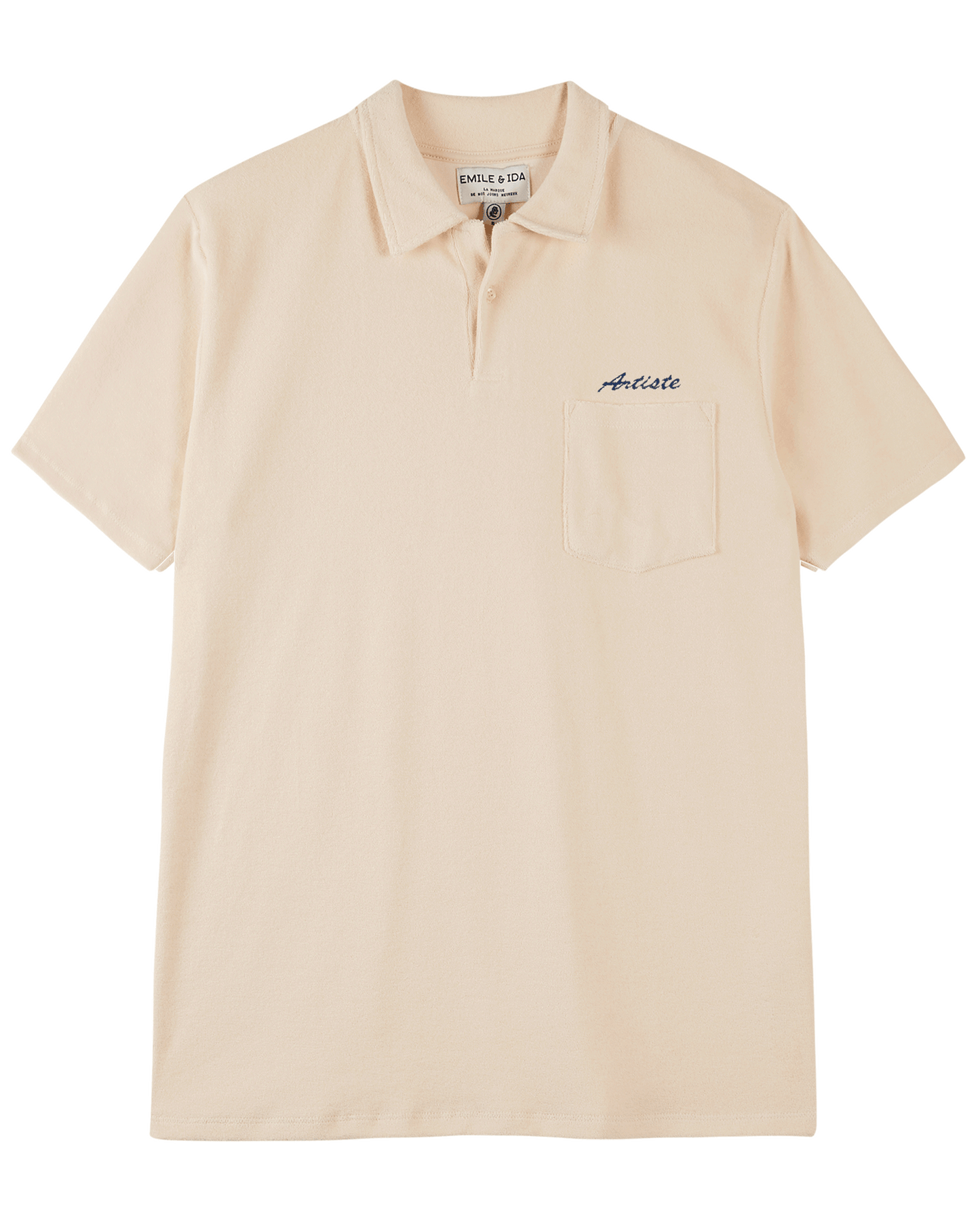 Polo homme éponge écru