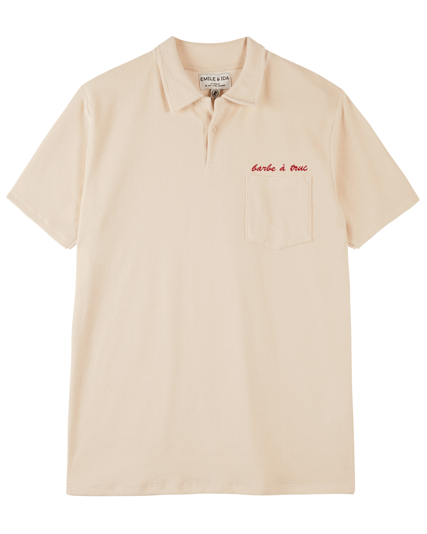 Polo homme éponge écru