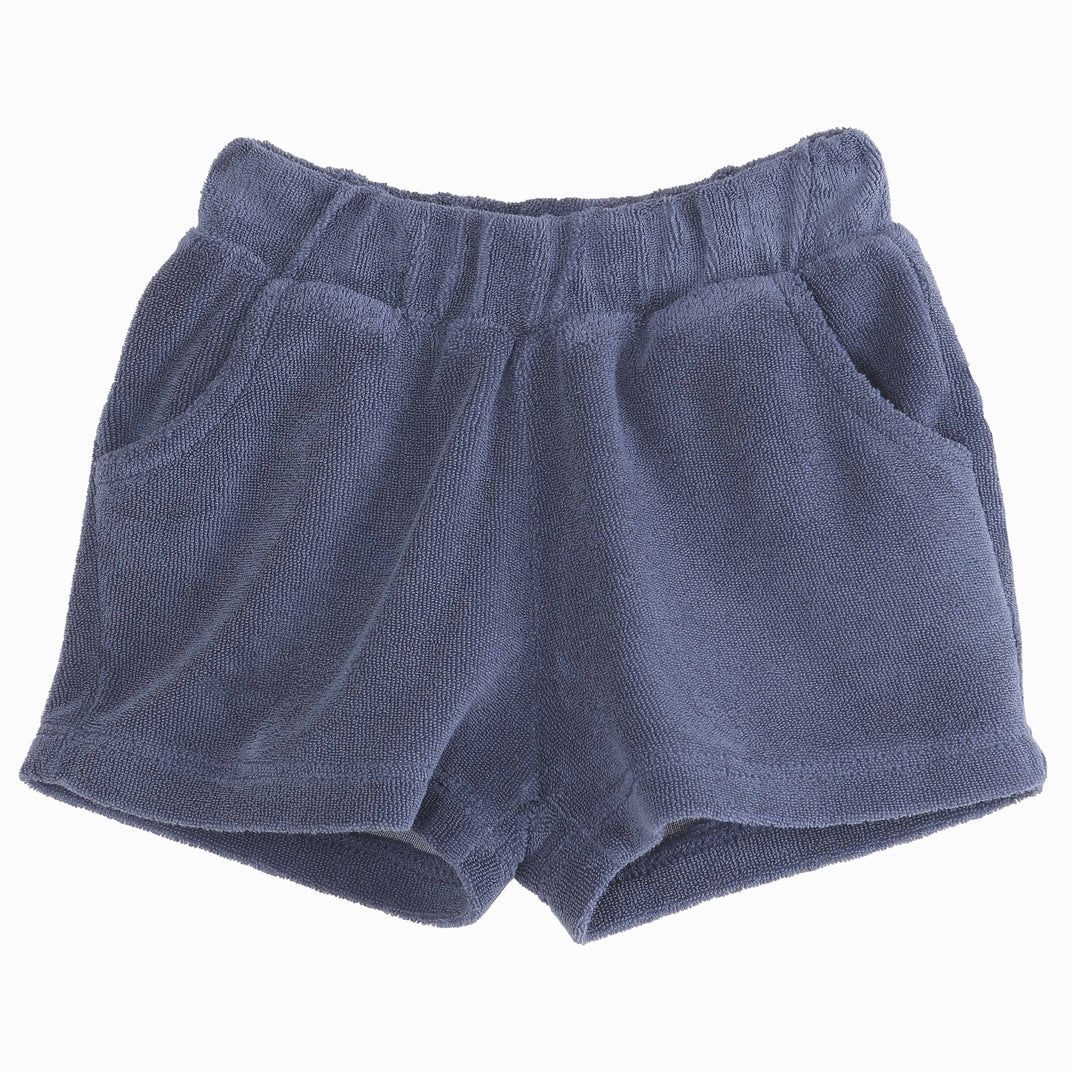 Short en éponge indigo