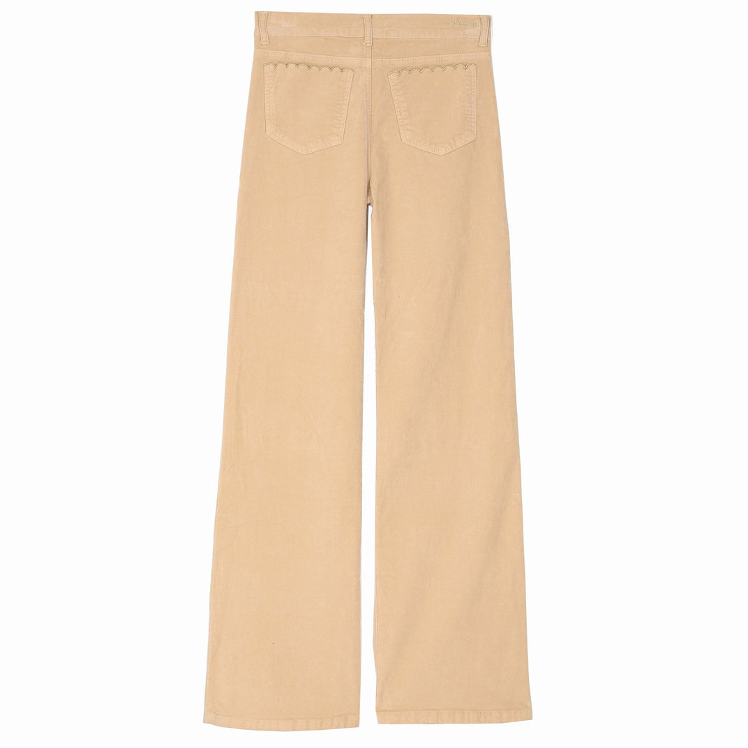 Pantalon velours flare dune