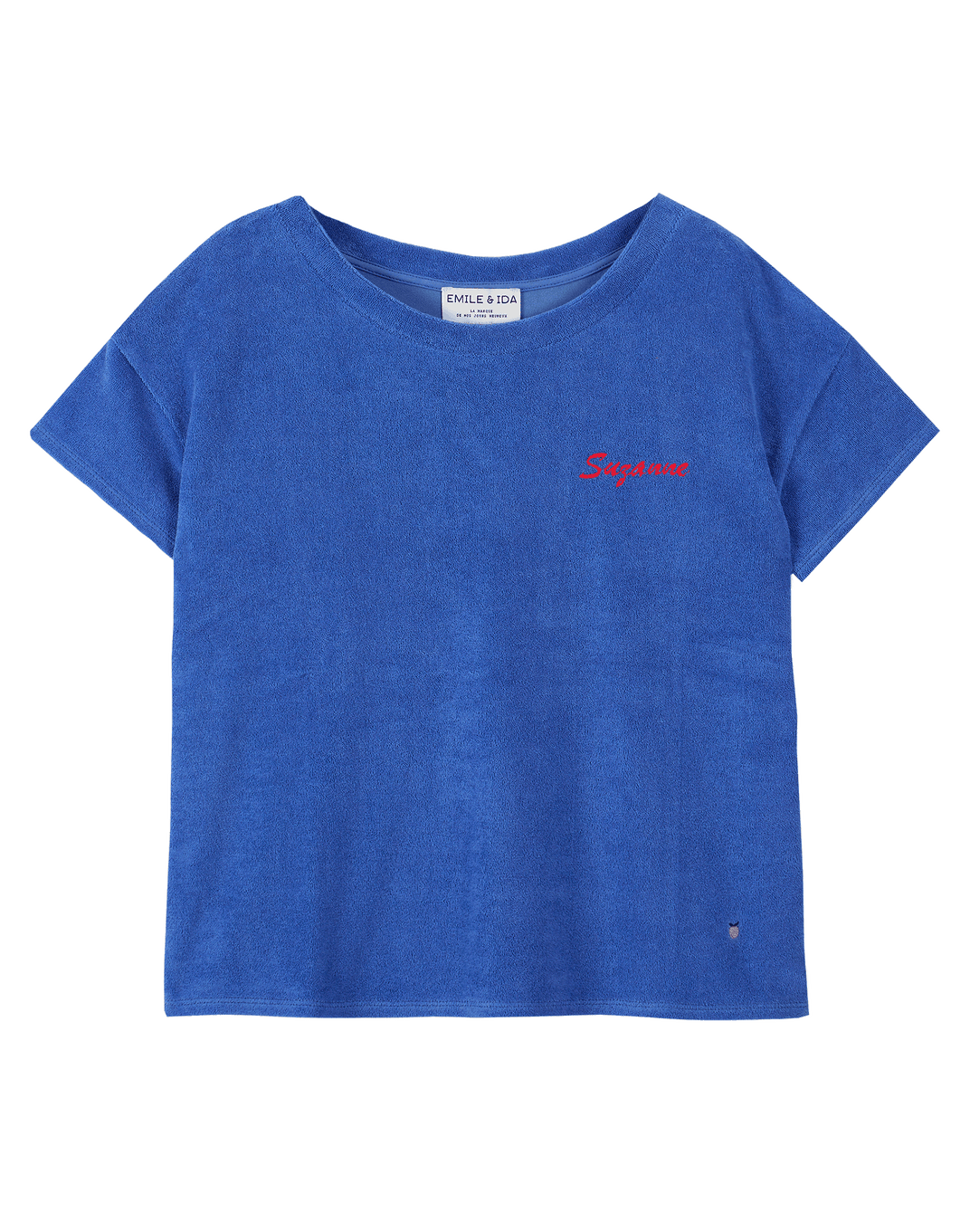 Tee-shirt femme éponge céleste