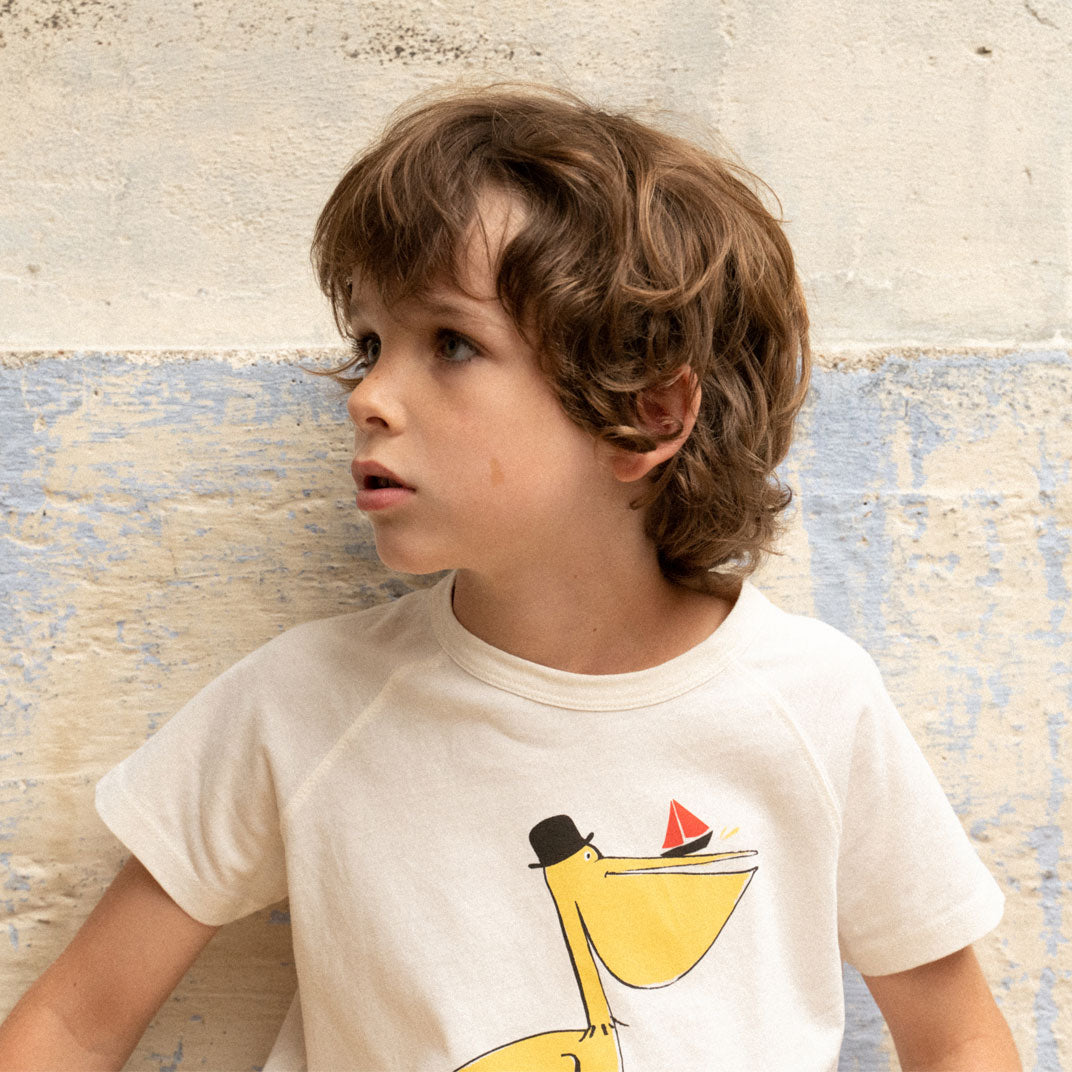 Tee-shirt coton blanc pélican