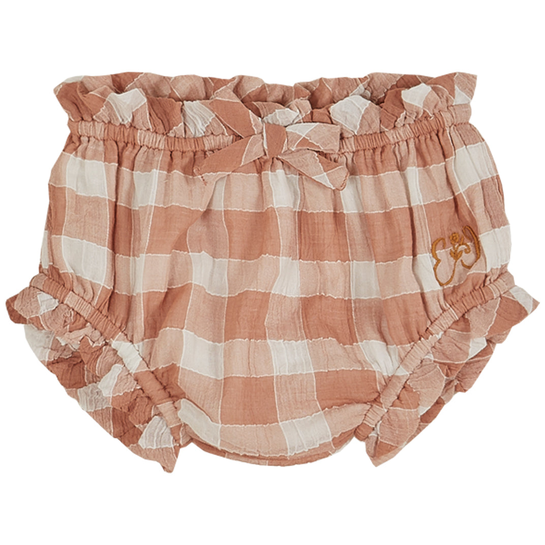 Bloomer crépon de coton vichy terracotta